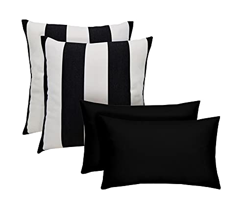 Black & White Stripe + Black