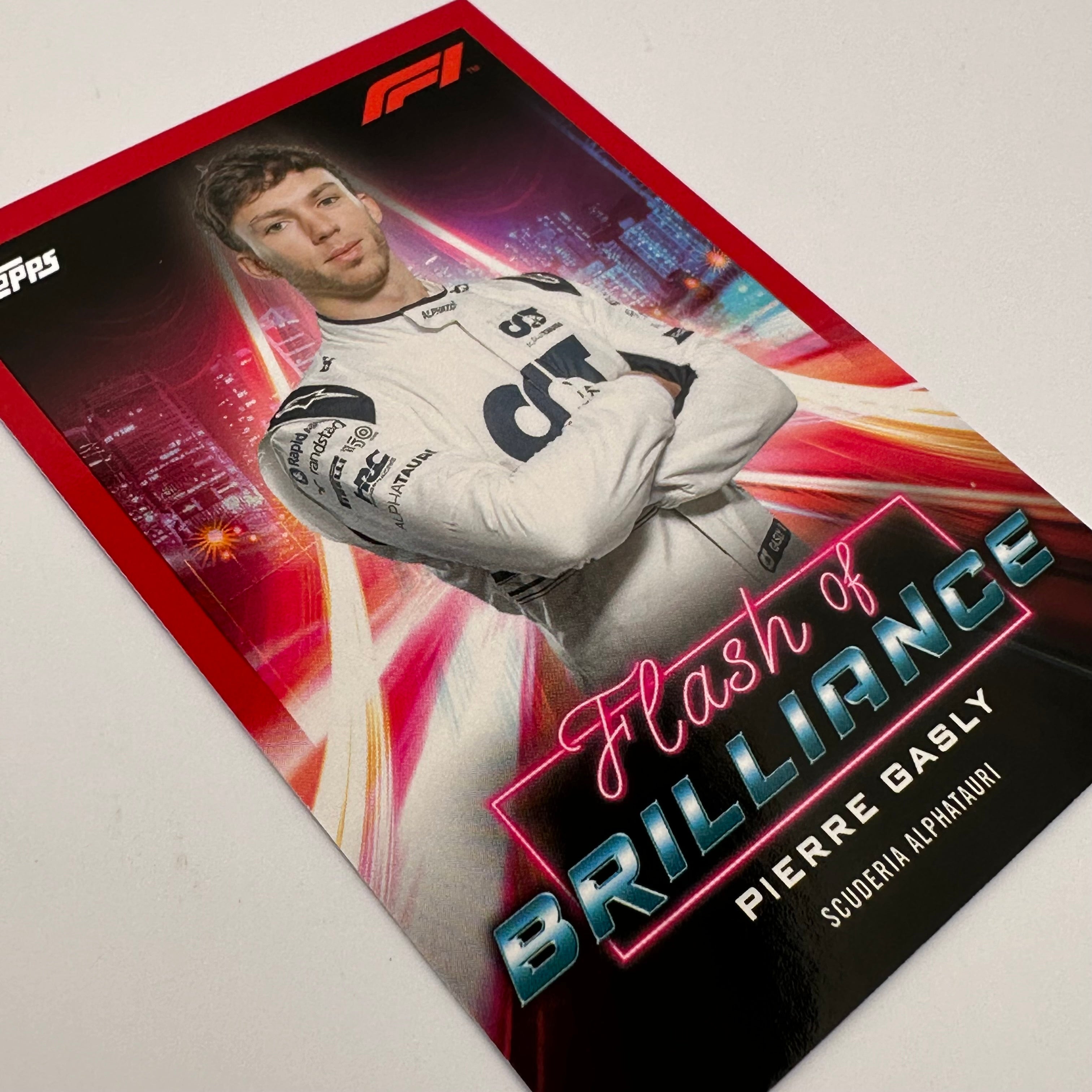 2022 Formula 1 Pierre Gasly #FOBPG Flash Of Brilliance 4/5 Red - Collectible Racing Memorabilia for F1 Fans & Sports Enthusiasts