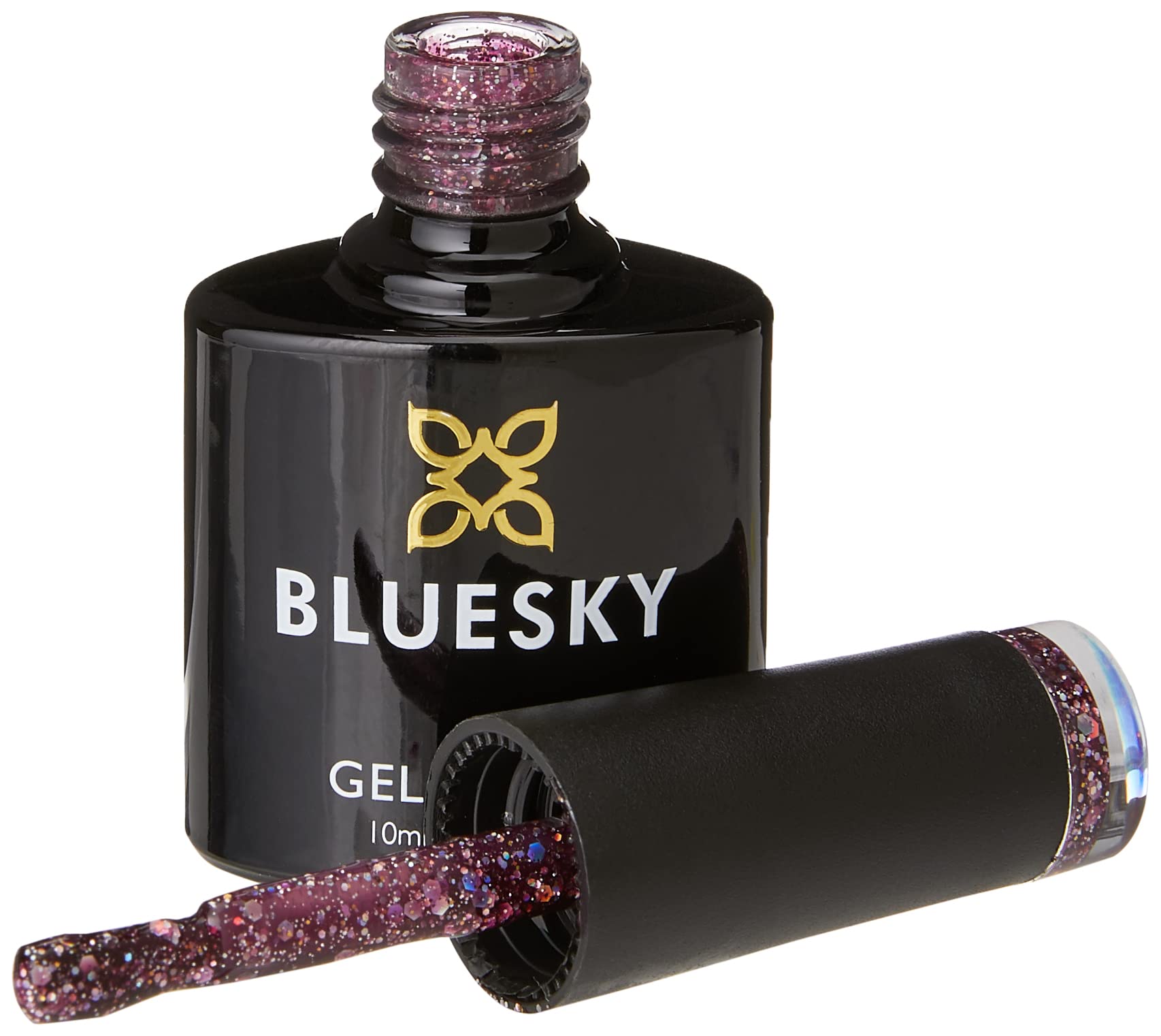 Bluesky Gel Nail Polish - Pour Me One Blz39 Glitter Nail Lacquer, 10ml UV LED Lamp Required, Long Lasting & Chip Resistant Nail Art Gel - Perfect for Salon, Home Manicures & Special Occasions