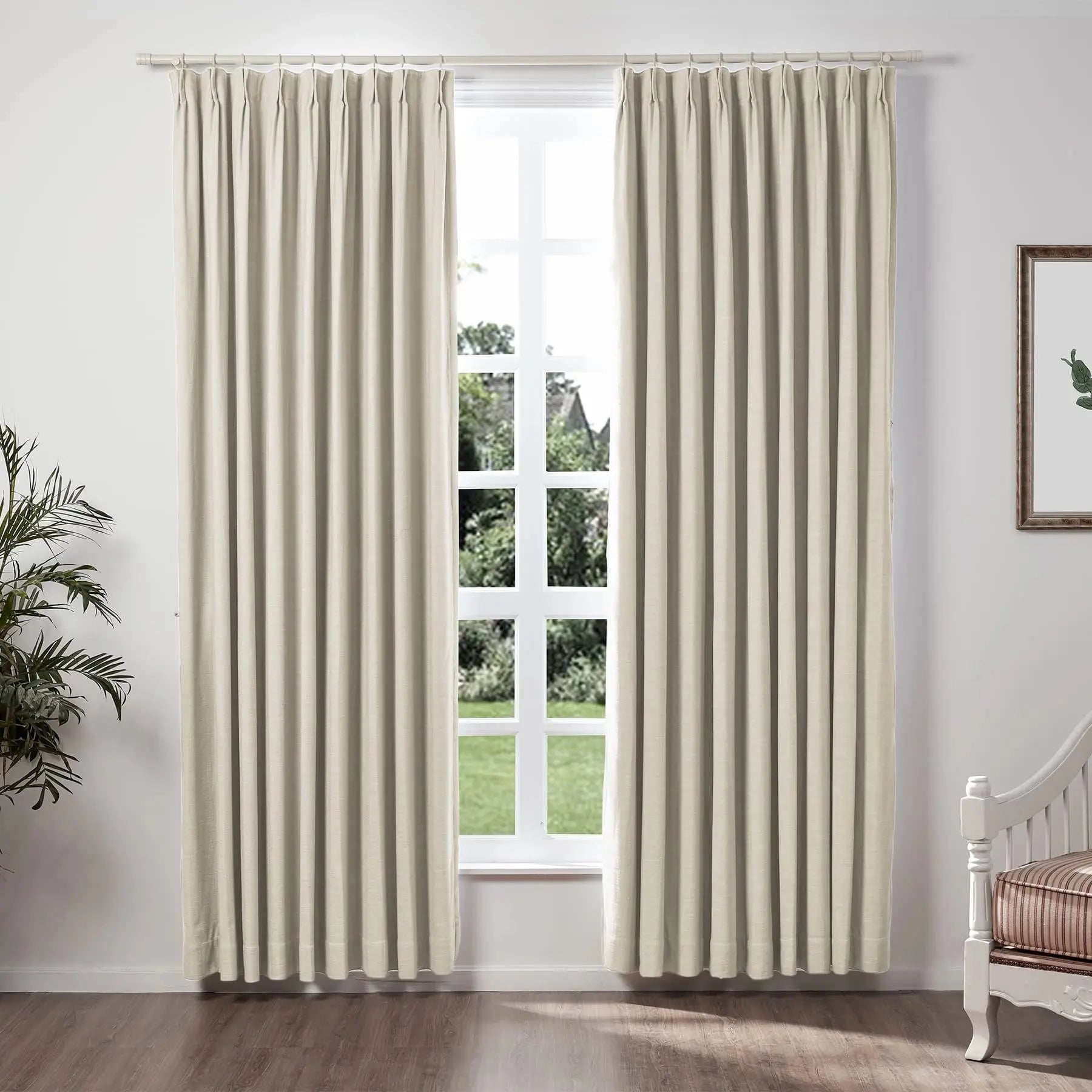 Motorized Blackout Pinch Pleat Curtains - Ready Made for Living Room & Bedroom - Noise Reduction & Light Blocking for Better Sleep