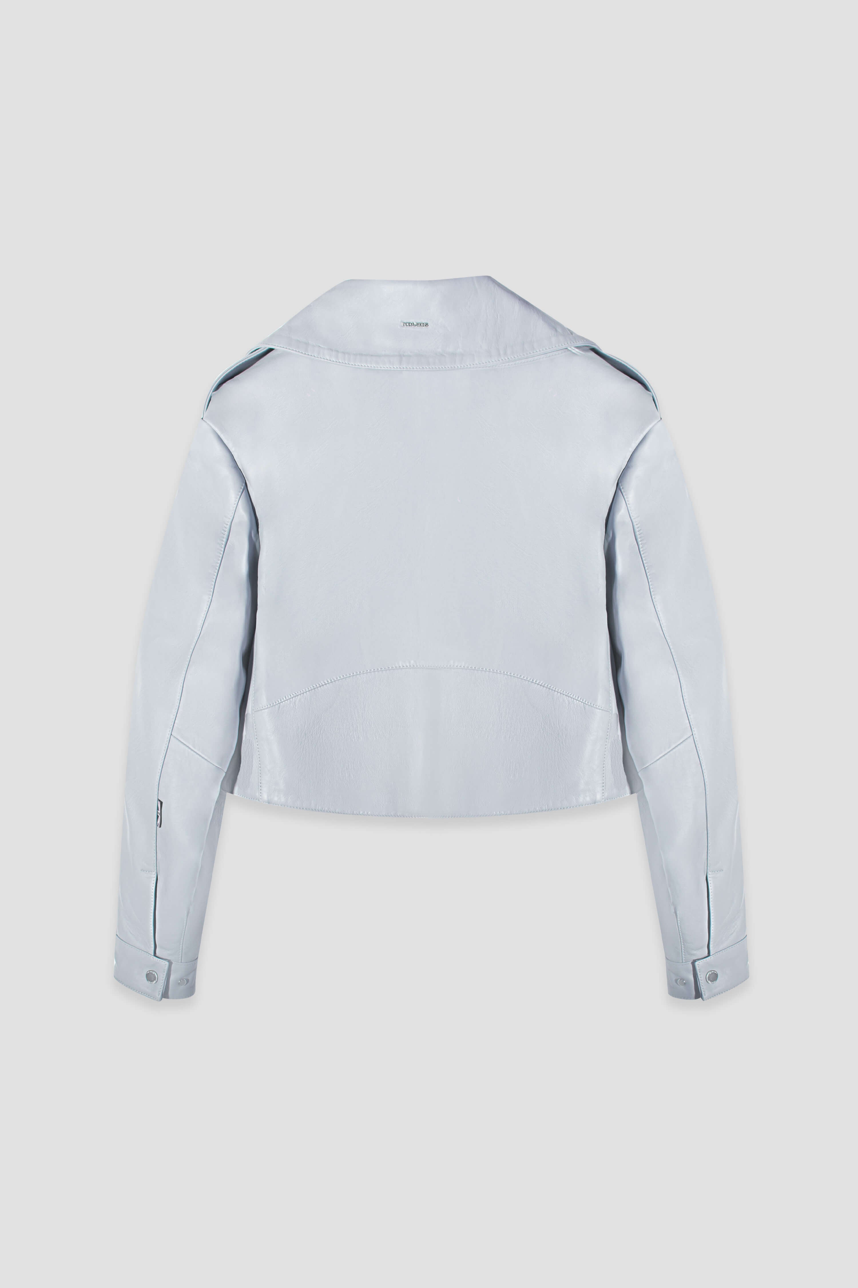 Celestial Blue Cropped Blouson Top - Women's Fashion Short Sleeve Shirt for Casual Outfits & Summer Wear