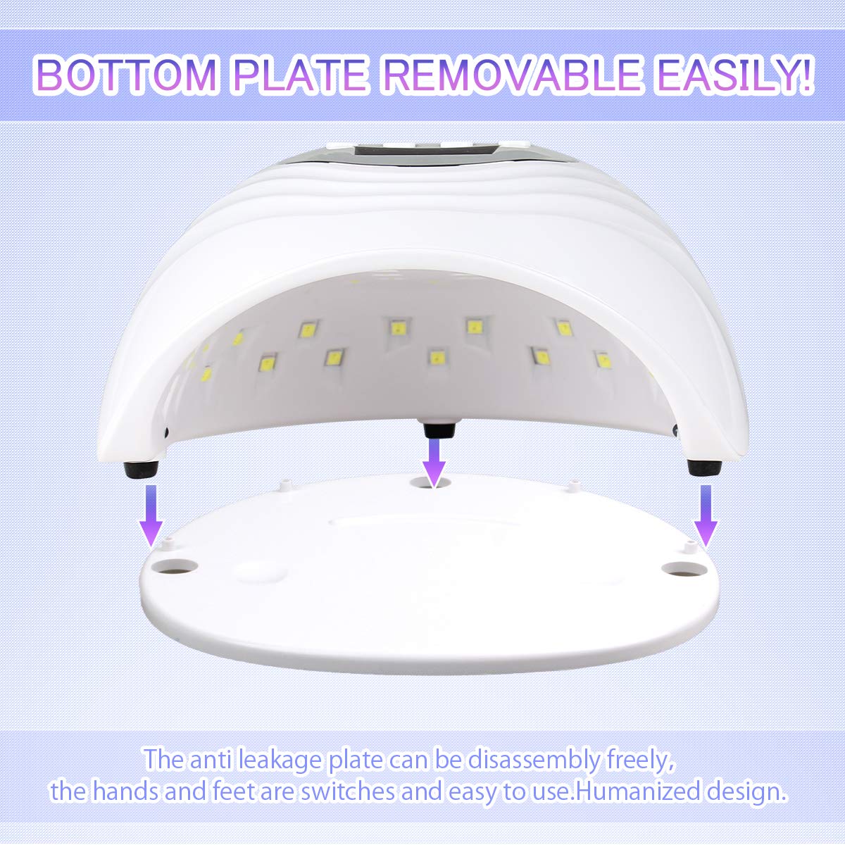 Professional 86W UV LED Nail Lamp with Timer & Auto Sensor - Fast Drying for Gel Polish on Fingers & Toes - Perfect for Home Manicures & Salon Nail Art