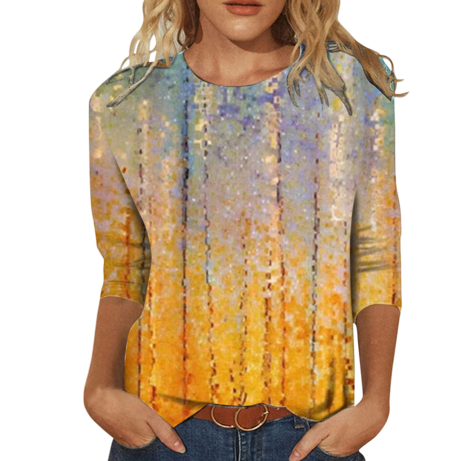 Women's Casual Ruched Tunic Tops - Short Sleeve Button-Up Blouses for Leggings | Perfect for Work, Yoga & Everyday Wear