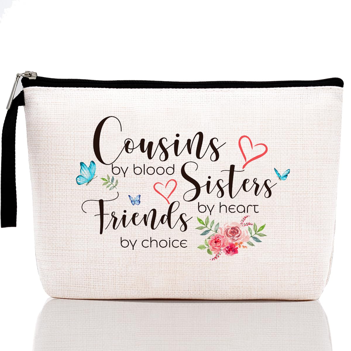 Best Friend Makeup Bag - Cute Cosmetic Pouch for Women, BFF Birthday Gifts for Besties & Soul Sisters | Perfect for Travel, Daily Use & Special Occasions