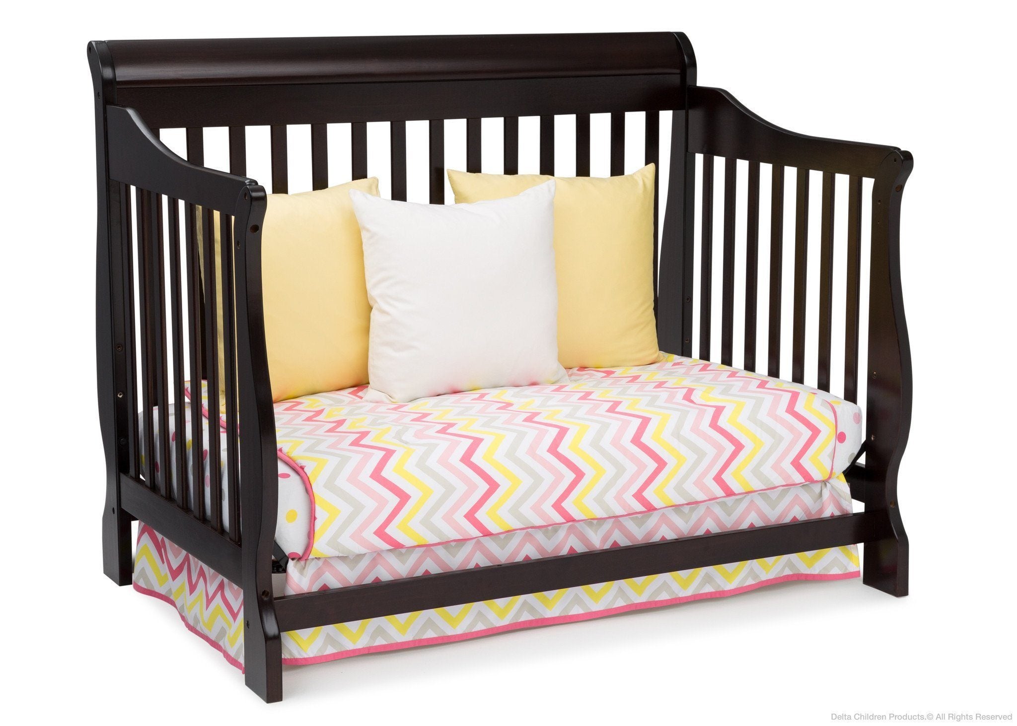 4-in-1 Convertible Baby Crib with Toddler Bed, Daybed & Full-Size Bed Frame - Safe Nursery Furniture for Newborn to Teen - Perfect for Bedrooms, Daycare & Guest Rooms