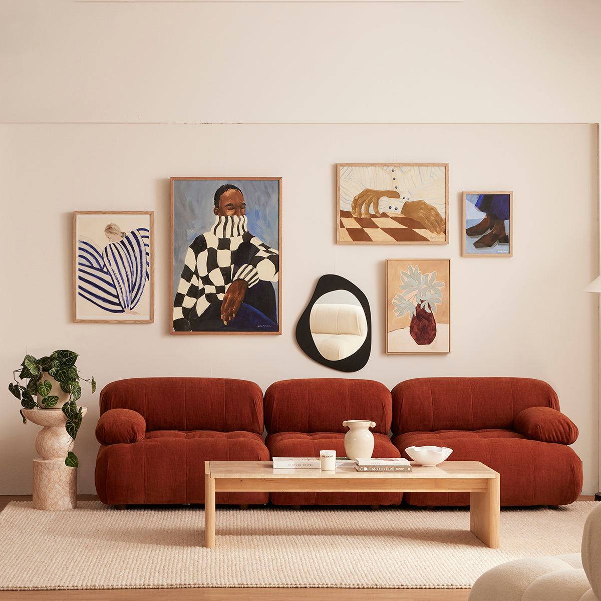 The Poster Club Check Art Print - Modern Abstract Wall Decor for Living Room, Bedroom & Office | Framed Canvas Painting for Home & Office Decor