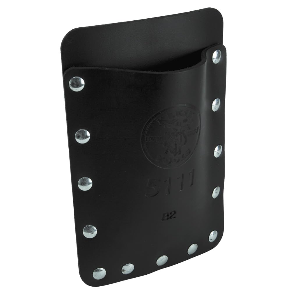 **Klein Tools 5111 Leather Single-Pocket Tool Pouch - Durable Electrician Tool Belt Accessory for Small Tools & Pocket Protection | Ideal for Electricians, Contractors & DIY Projects**