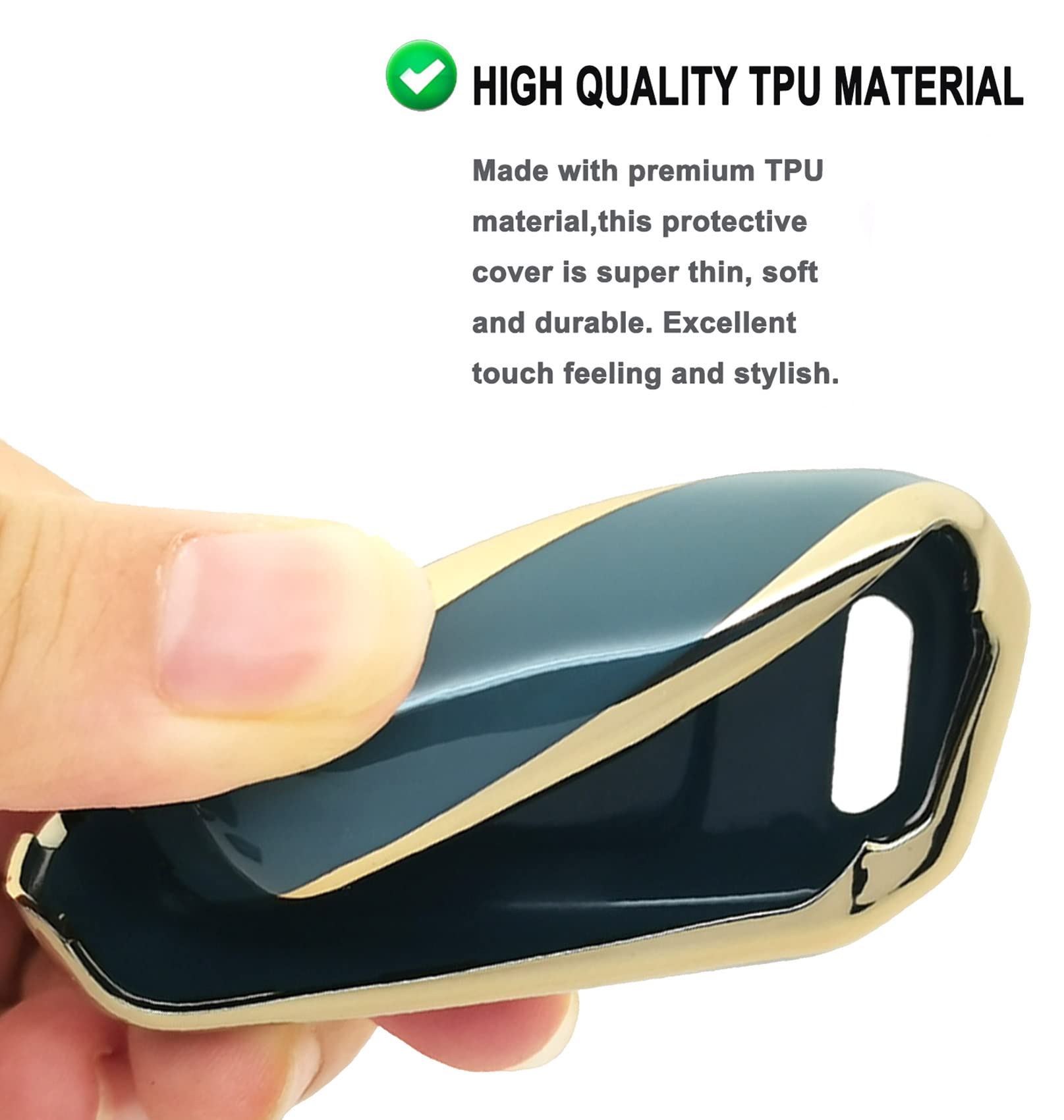 Premium Key Fob Cover Case for Honda Accord Civic CR-V HR-V - Durable Remote Key Holder Skin Protector with Keyless Entry Sleeve - Car Accessories (Blue) | Perfect for Everyday Use, Travel & Key Protection