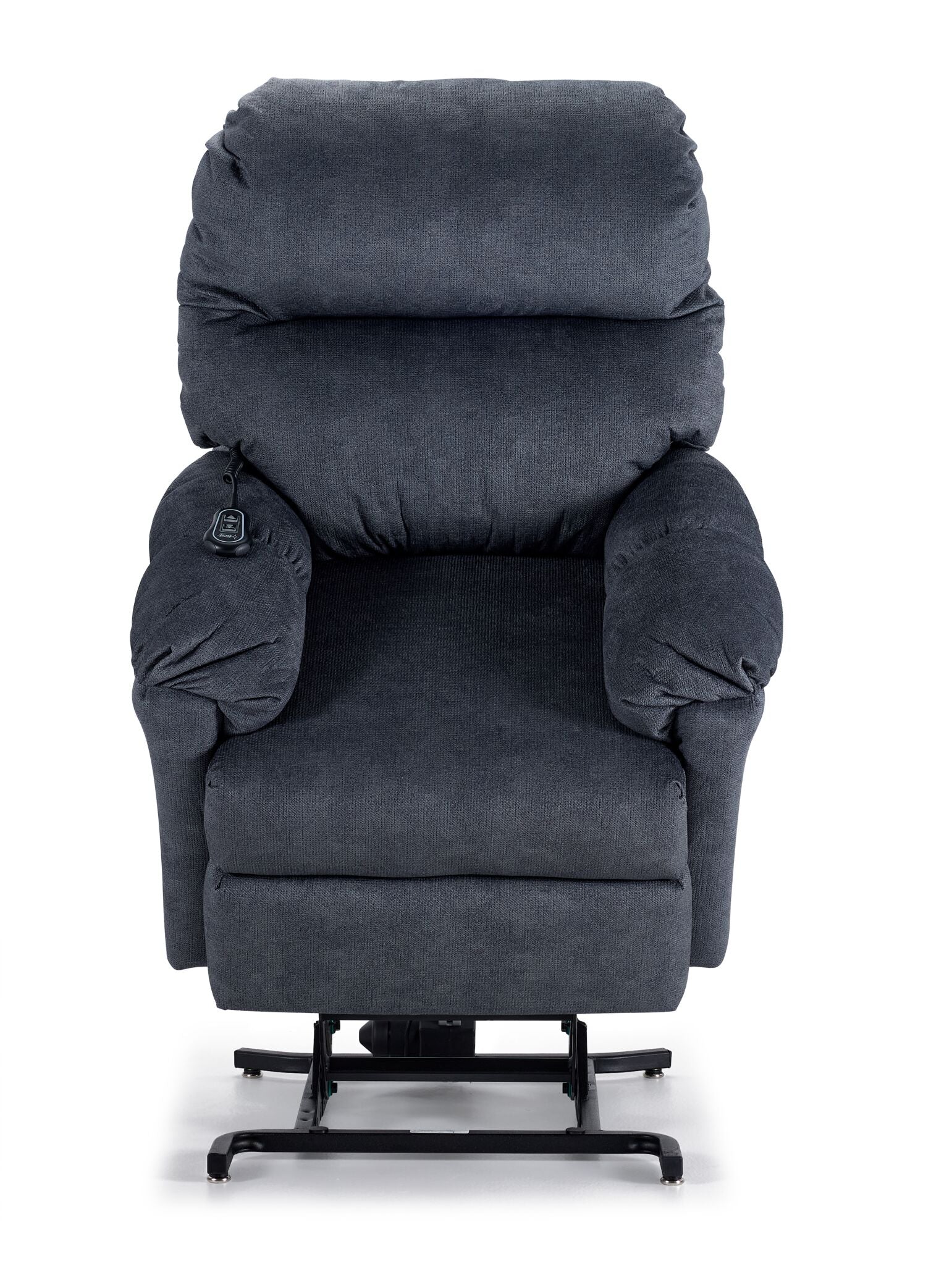 Power Lift Recliner Chair for Elderly - Slate Blue Electric Massage Recliner with Heat & USB Charging - Comfortable Lift Chair for Living Room, Bedroom & Home Theater