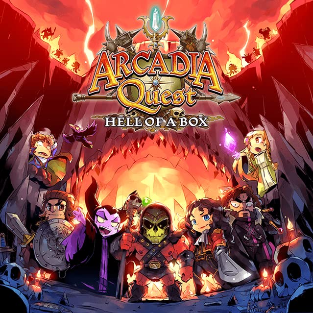 Arcadia Quest Inferno Board Game - Hell of a Box Expansion Set for Epic Fantasy Adventures | Perfect for Game Nights & Strategy Enthusiasts
