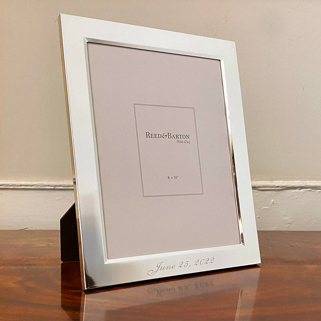 Elegant Silver Plated 8x10 Picture Frame - Perfect for Displaying Photos, Artwork & Memories in Home, Office or Gifts