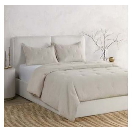 Talia Natural 3-Piece Queen Comforter Set - Soft Breathable Bedding for Cozy Sleep - Perfect for Master Bedroom, Guest Room & Dorm Decor