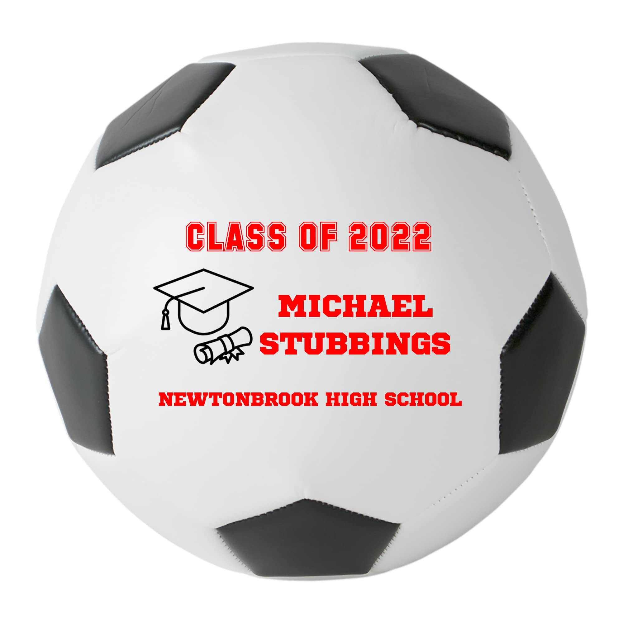 Custom Personalized 2025 Graduation Soccer Ball Gift - Class of 2025 Graduation Present for Boys & Girls - Perfect High School/College Graduation Keepsake - Great for Senior Year Memories & Team Celebrations