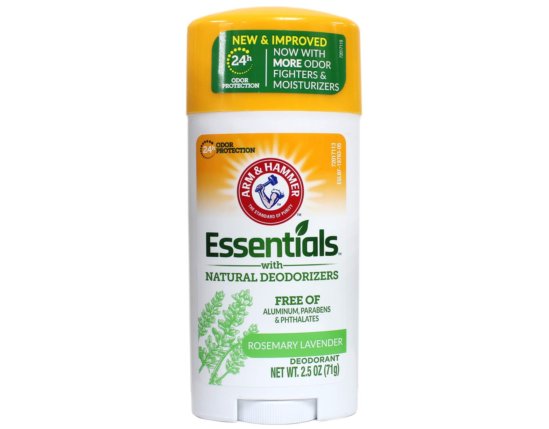 Arm & Hammer Essentials Natural Deodorant for Women & Men - Fresh Scent, Aluminum Free, 2.5 Oz (Pack of 6) - All Day Protection for Workouts, Office & Daily Use