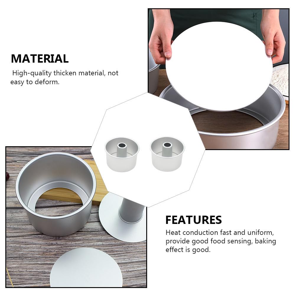 Happyyami 2-Pack 6-Inch Non-Stick Springform Cake Pans with Removable Bottom - Perfect for Baking Chiffon, Cheesecake, and Layer Cakes in Oven (Ideal for Home Bakers & Birthday Parties)