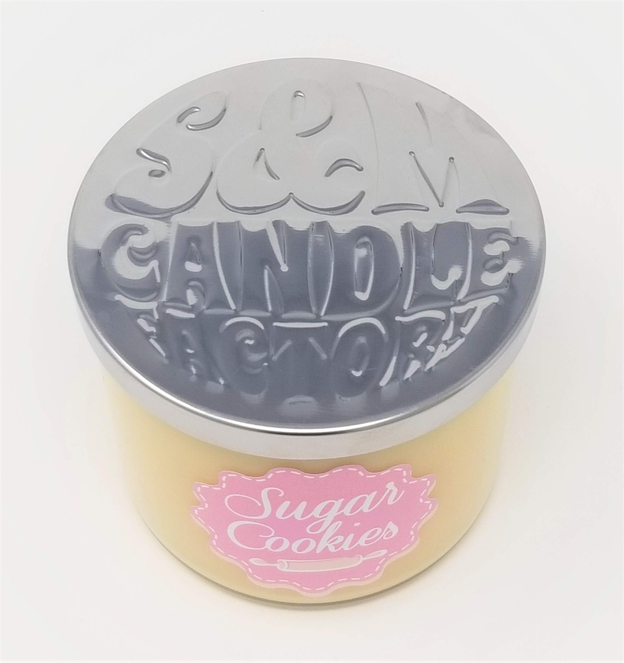All Natural Premium Soy & Coconut Wax 3-Wick Sugar Cookie Scented Candle by S&M Candle Factory - Large Jar for Home, Office & Gift Giving - Creates Cozy Atmosphere for Holidays & Relaxation