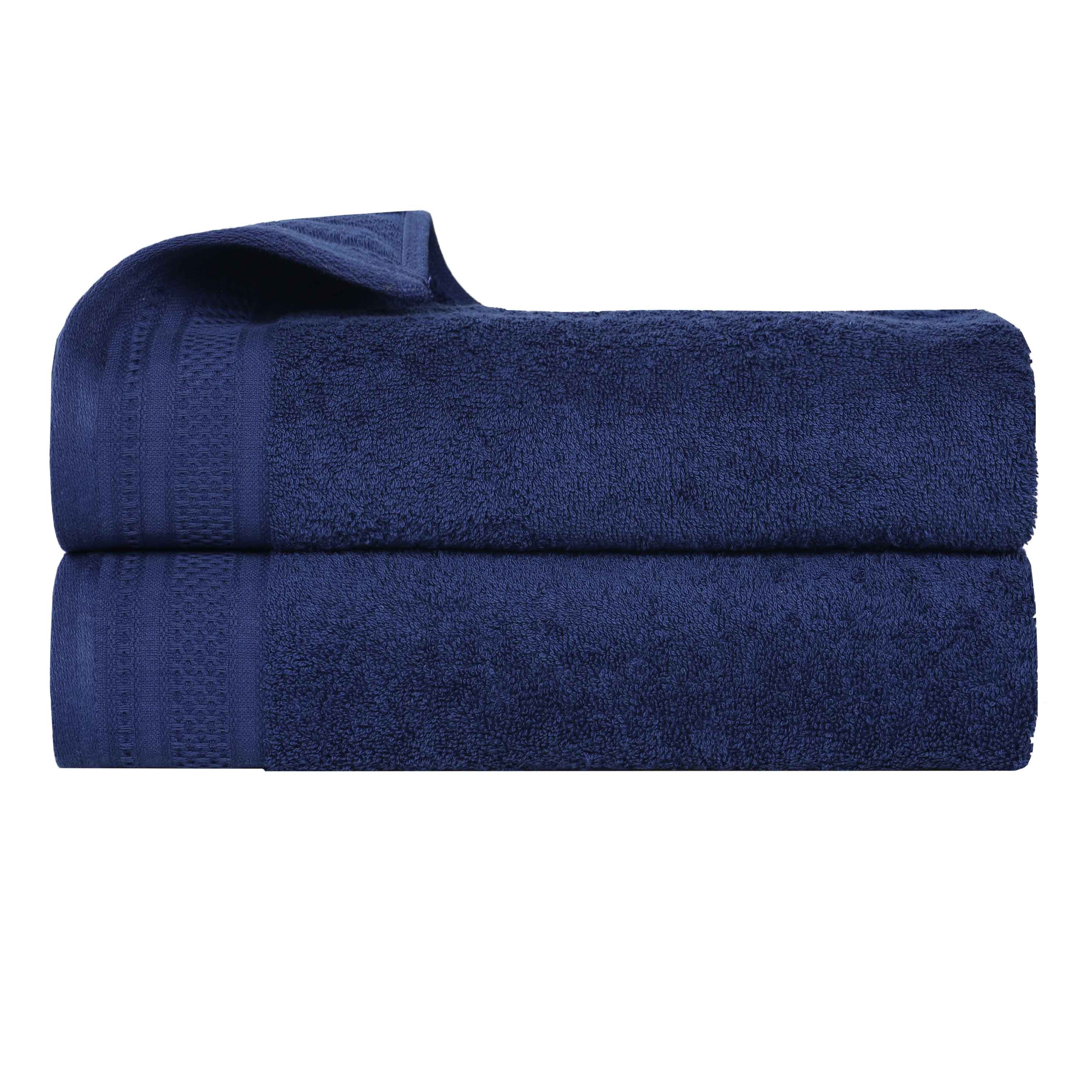 Premium Honeycomb Waffle Weave Cotton Bath Towels Set of 2 - Ultra Soft & Absorbent Luxury Bath Sheets for Spa, Hotel & Home Use