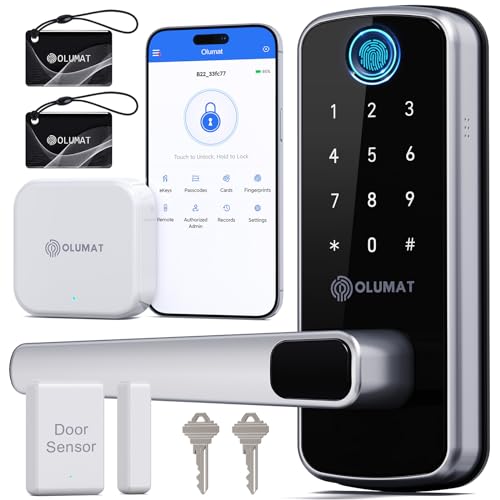 Silver Smart Lock+ Wifi Gateway +Door Sensor