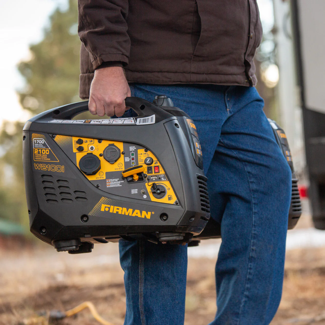 Firman W01784F 1700W/2100W Gas Inverter Generator - 30 Amp Low THD Portable Power for Camping, RV & Emergency Backup | Manufacturer RFB