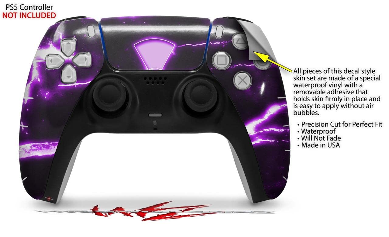 Sony PS5 DualSense Skin Wrap - Radioactive Purple for Gaming Protection