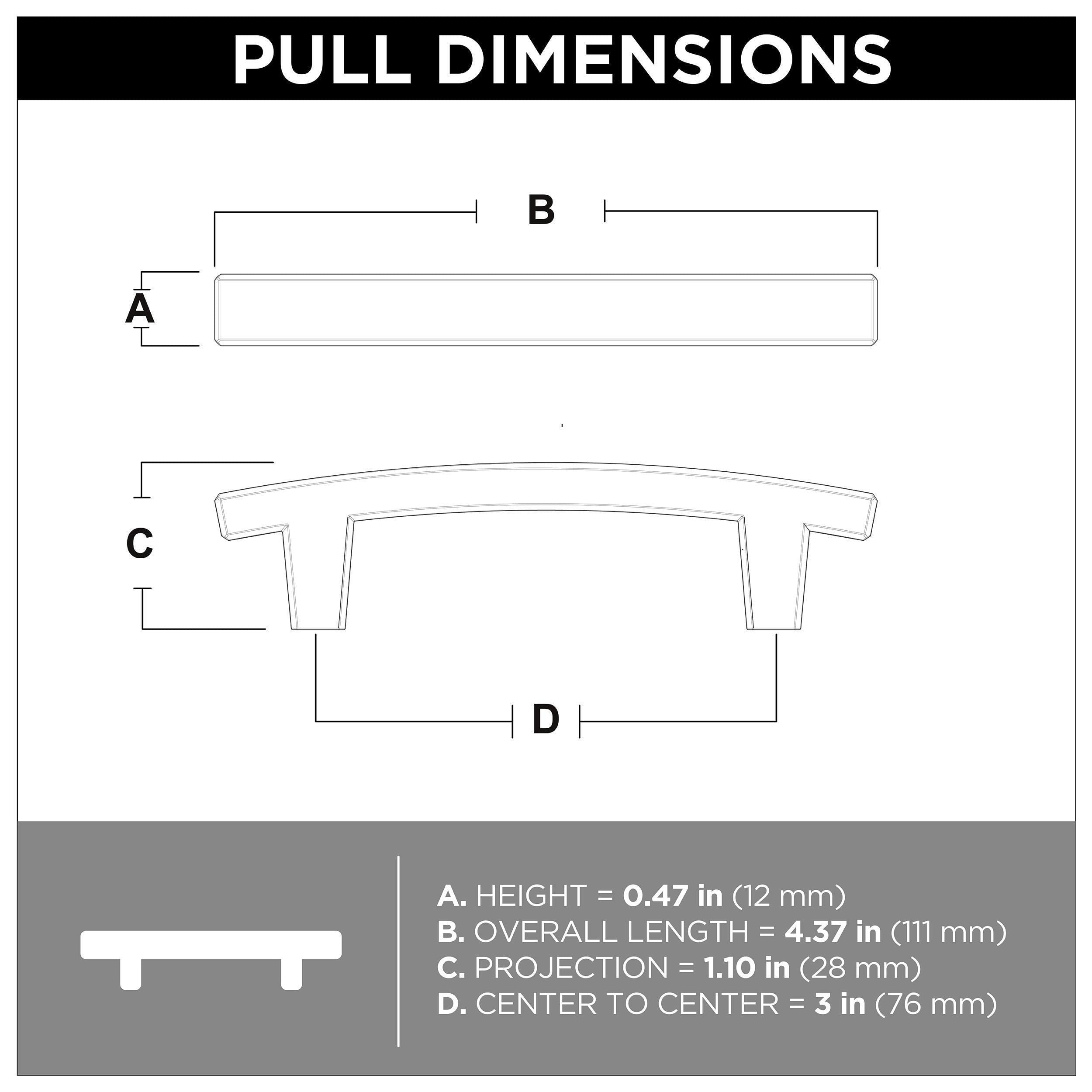 Franklin Brass Pierce 10-Pack Cabinet Handles - 3 Inch Hole Center Soft Iron Kitchen Drawer Pulls - Dresser & Furniture Hardware P29519K-SI-B - Perfect for Kitchen Cabinets, Bathroom Vanities & Bedroom Dressers