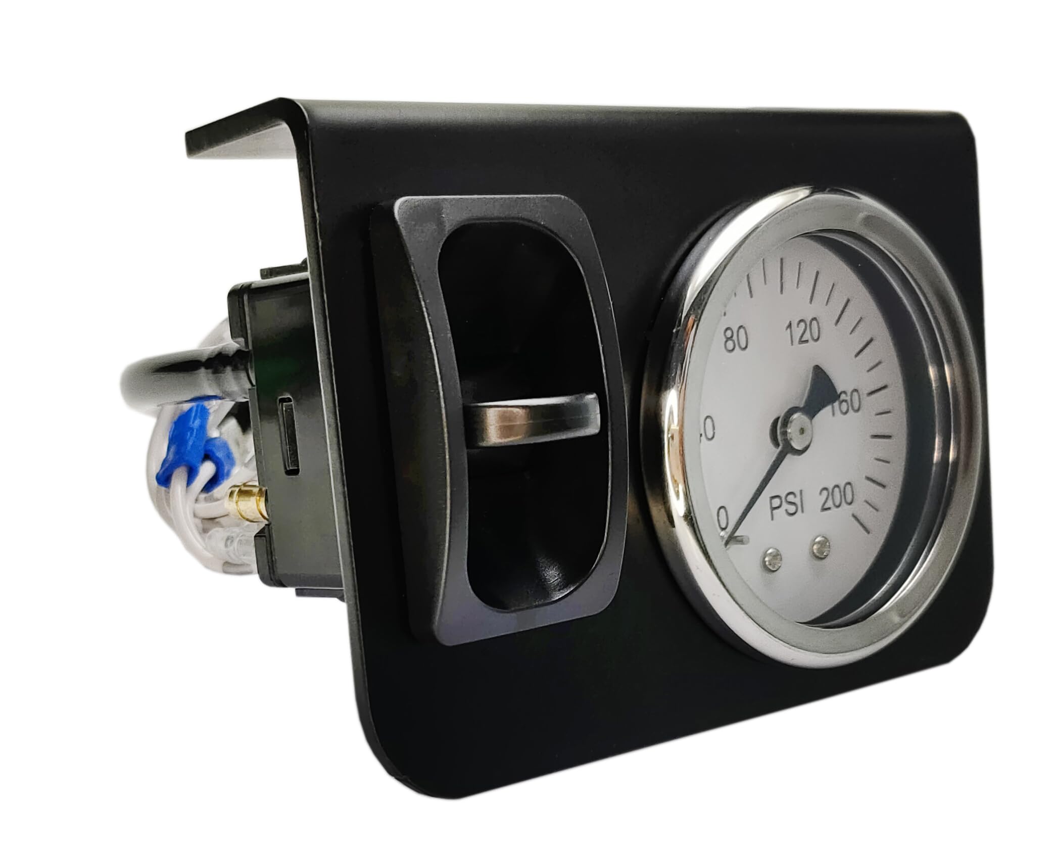 Air Suspension Control Kit - Single Cab Air Gauge with Electric Paddle Switch for Truck & SUV Air Ride Systems | Perfect for Custom Vehicle Suspension Upgrades