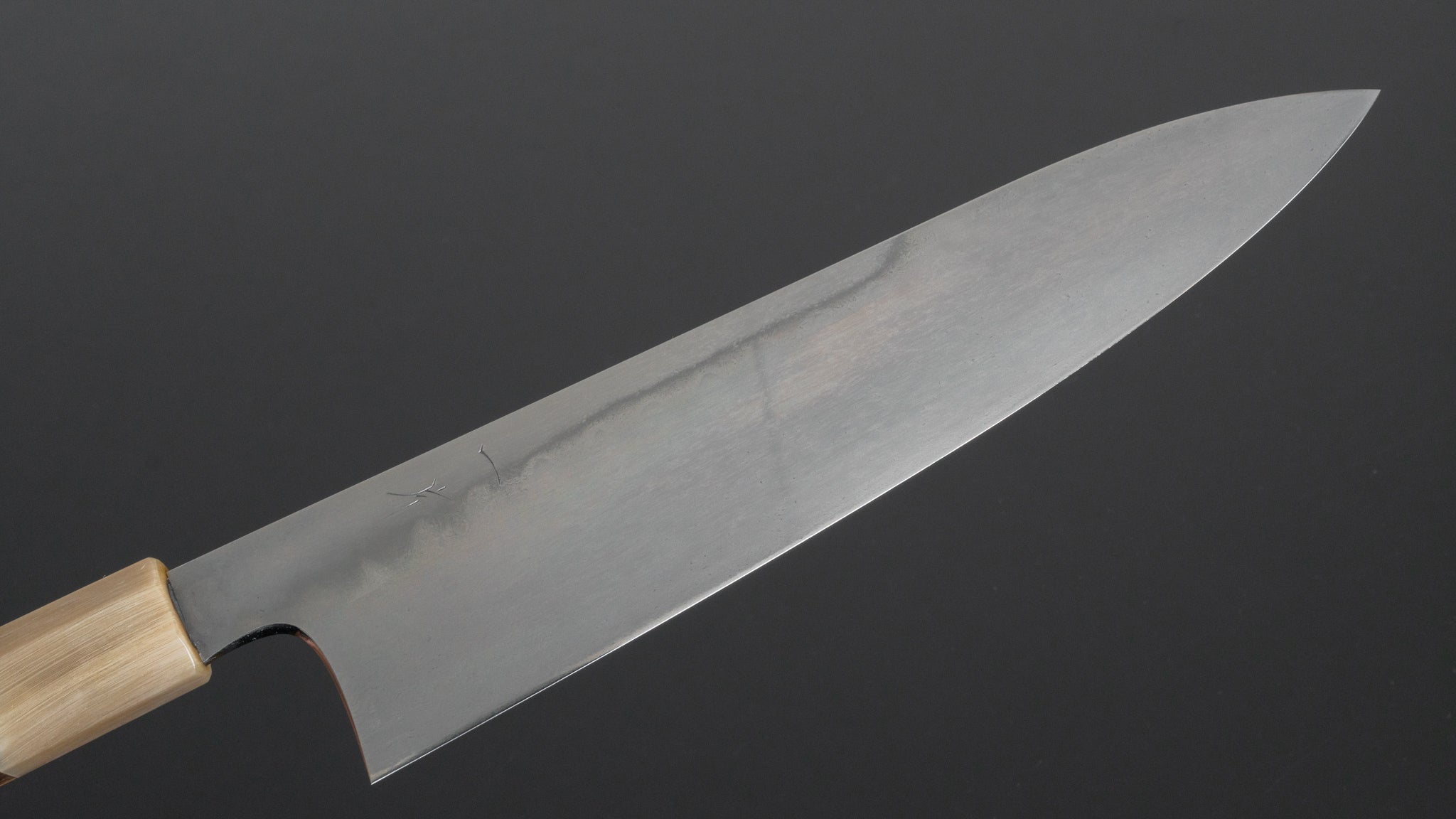 Premium Hitohira Togashi Yohei Blue #1 Mizu Honyaki Gyuto 240mm Japanese Chef Knife - Kurokaki Persimmon Wood Handle (#032) with Saya Scabbard - Perfect for Professional Chefs, Sushi Masters & Home Cooking Enthusiasts