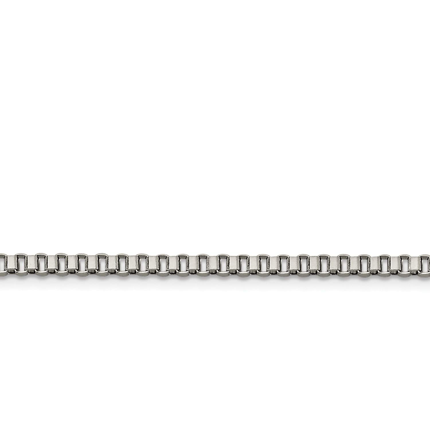 Stainless Steel 3.2mm Box Chain Necklace for Men & Women - 20 Inch Unisex Jewelry - Perfect for Everyday Wear, Gifts & Layering