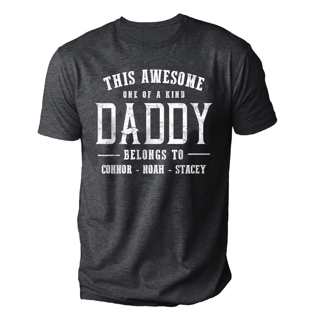 **Personalized Grandpa Shirt with Kids Names - Custom Father's Day & Birthday Gift for Men - Perfect for Family Photos, Father's Day Celebrations & Special Occasions**