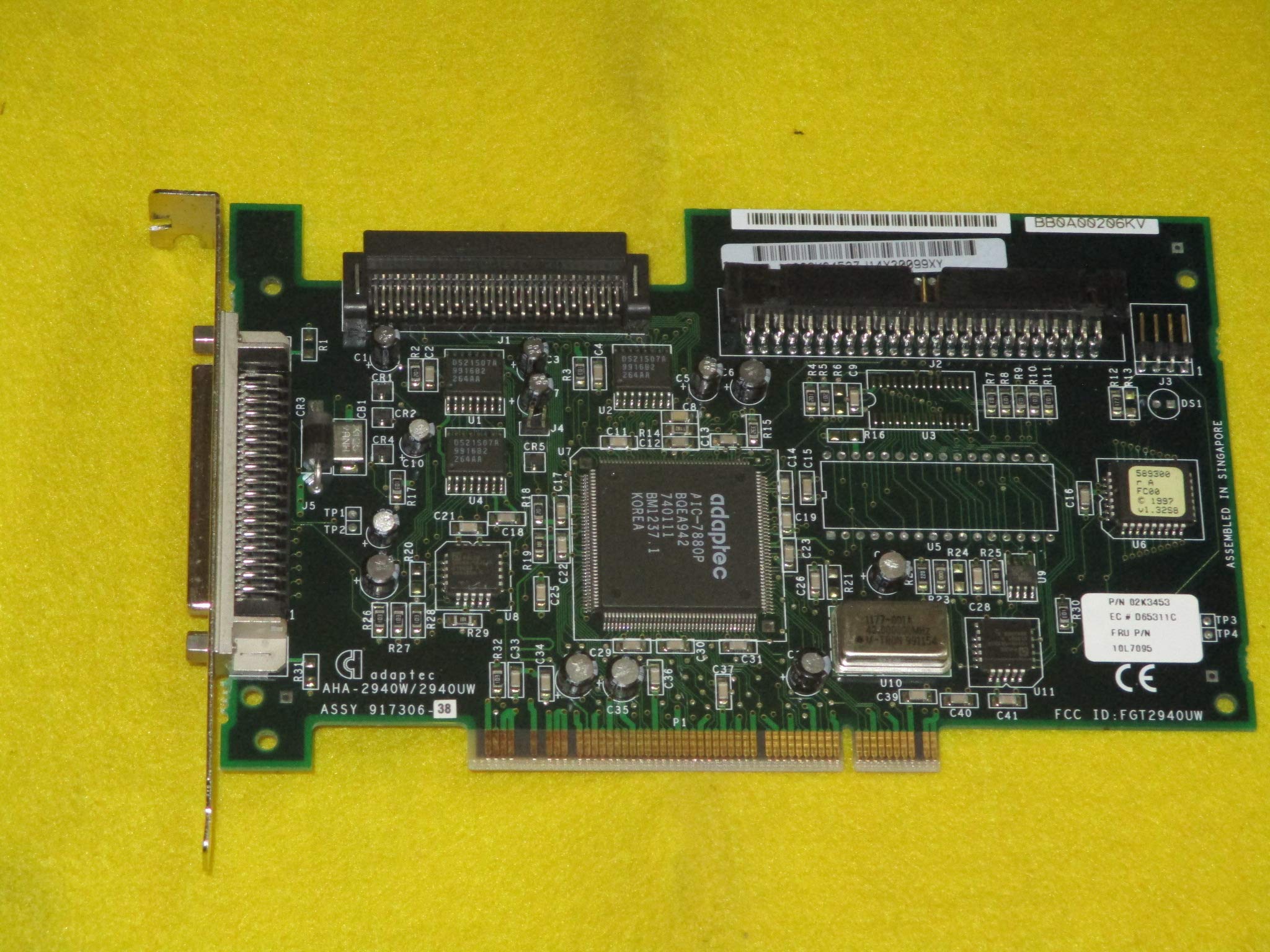 Adaptec AHA 2940UW PCI Wide Ultra SCSI Controller Card - High Speed SCSI Host Adapter for PC Workstations & Servers - Ideal for Data Storage, RAID Arrays & Legacy System Upgrades