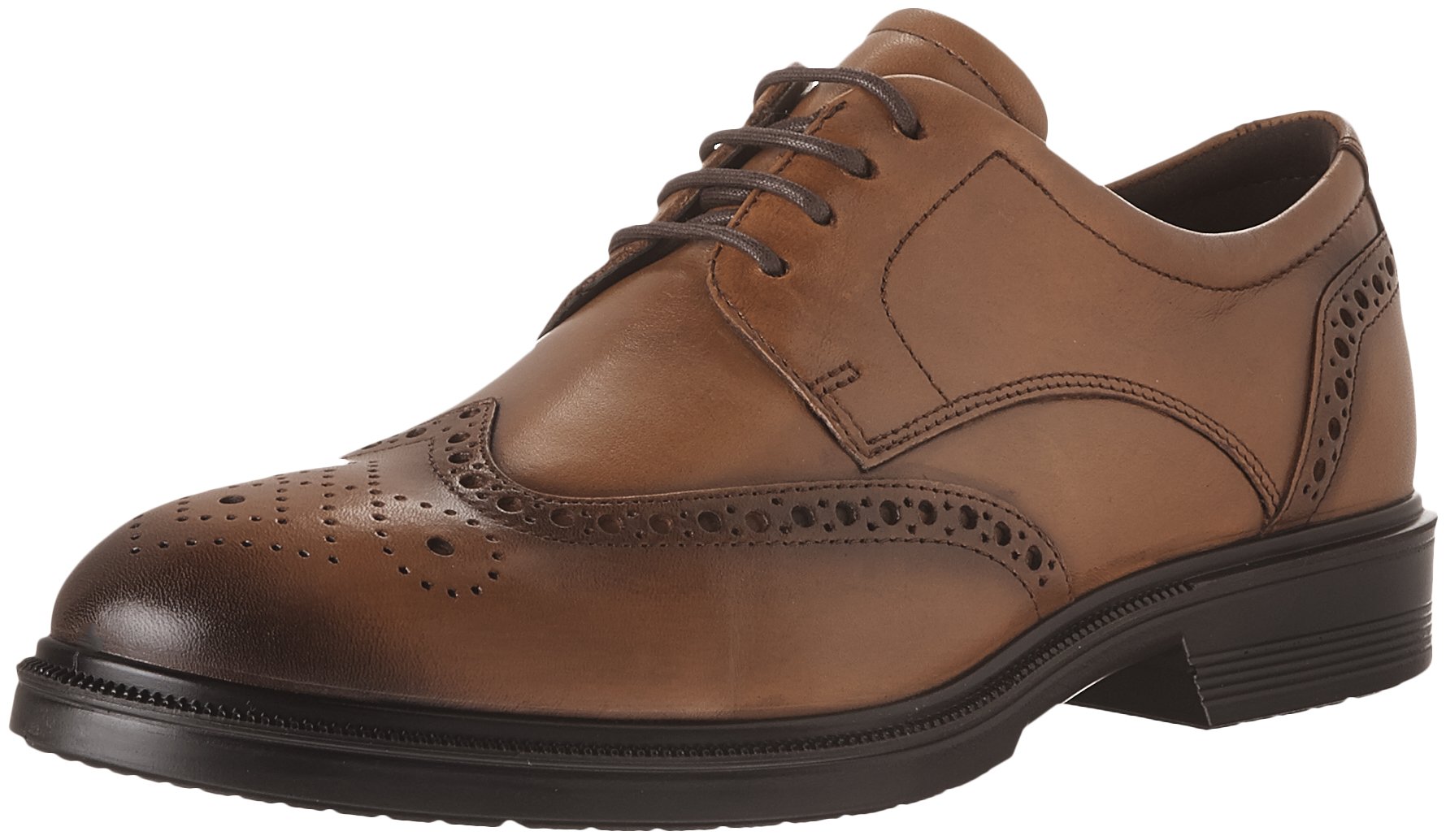 ECCO Men's Lisbon Brogue Oxford Shoes - Classic Comfortable Leather Dress Shoes for Business & Formal Occasions