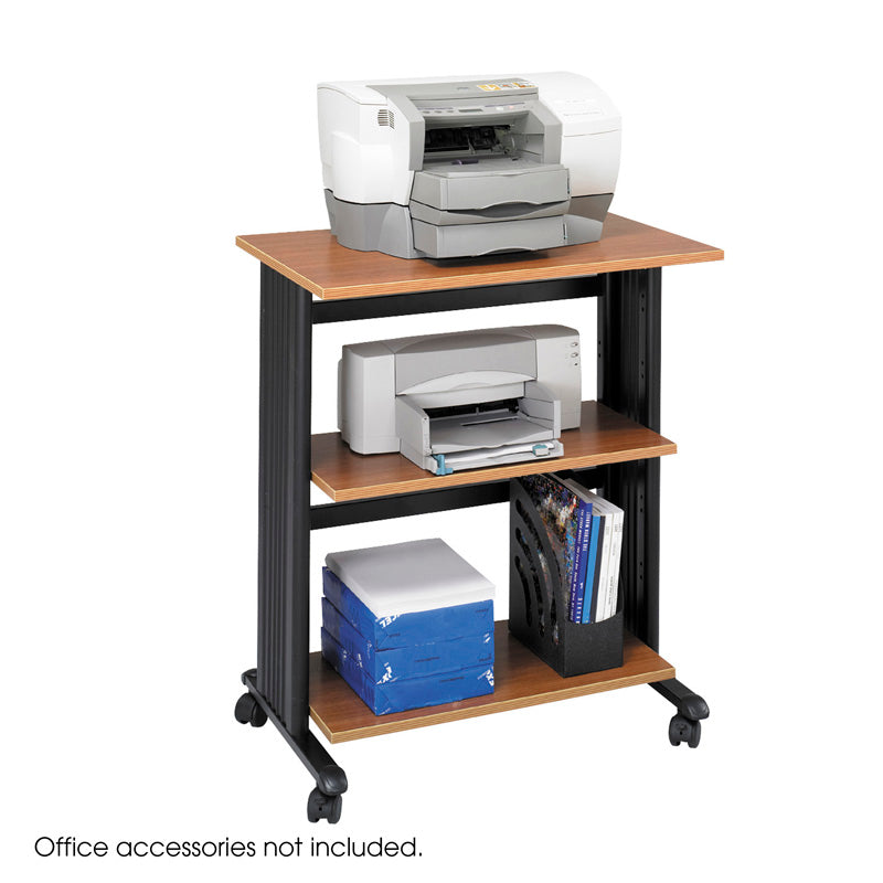 Adjustable 3-Tier Printer Stand for Home & Office - Heavy Duty Metal Desk Organizer with Storage Shelf for Printers, Scanners & Supplies - Space Saving Workspace Solution