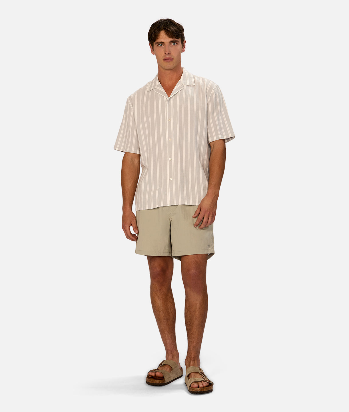 **Relais Men's Swim Shorts - Light Moss Color Quick-Dry Beach Shorts for Swimming, Surfing & Summer Vacations**