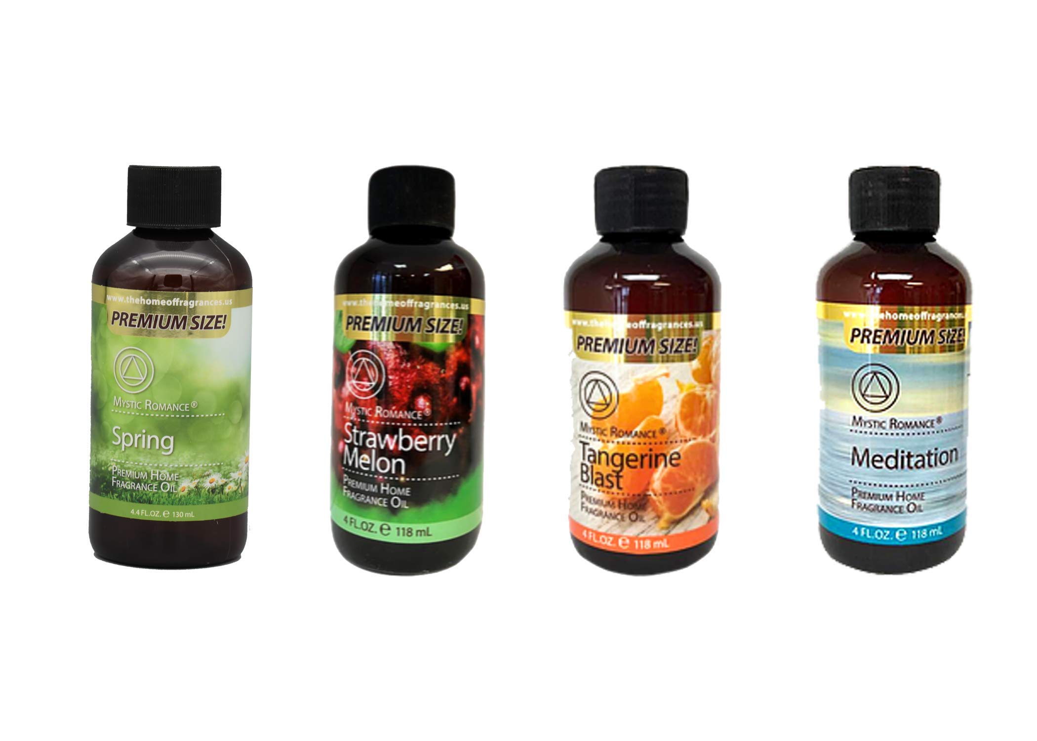 Premium Fragrance Oil Set - 4 Bottles (4oz Each) for Home Diffusers, Candles, Soaps & DIY Crafts - Aromatherapy Essential Oils for Relaxation & Stress Relief