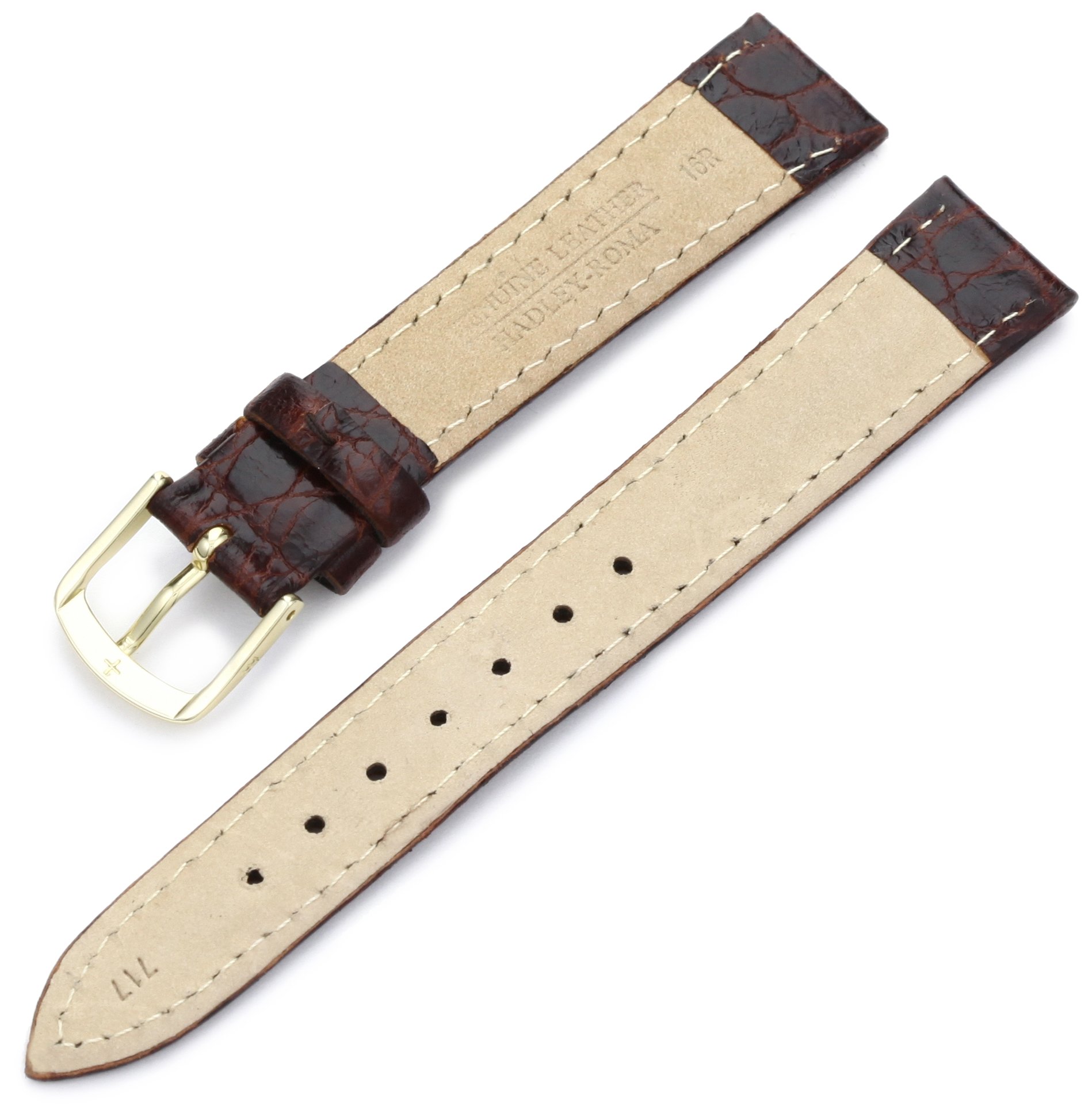 Hadley-Roma Genuine Leather Watch Band for Men - MSM717LA 180 - Replacement Strap for Classic & Dress Watches - Perfect for Business, Formal Occasions & Everyday Wear