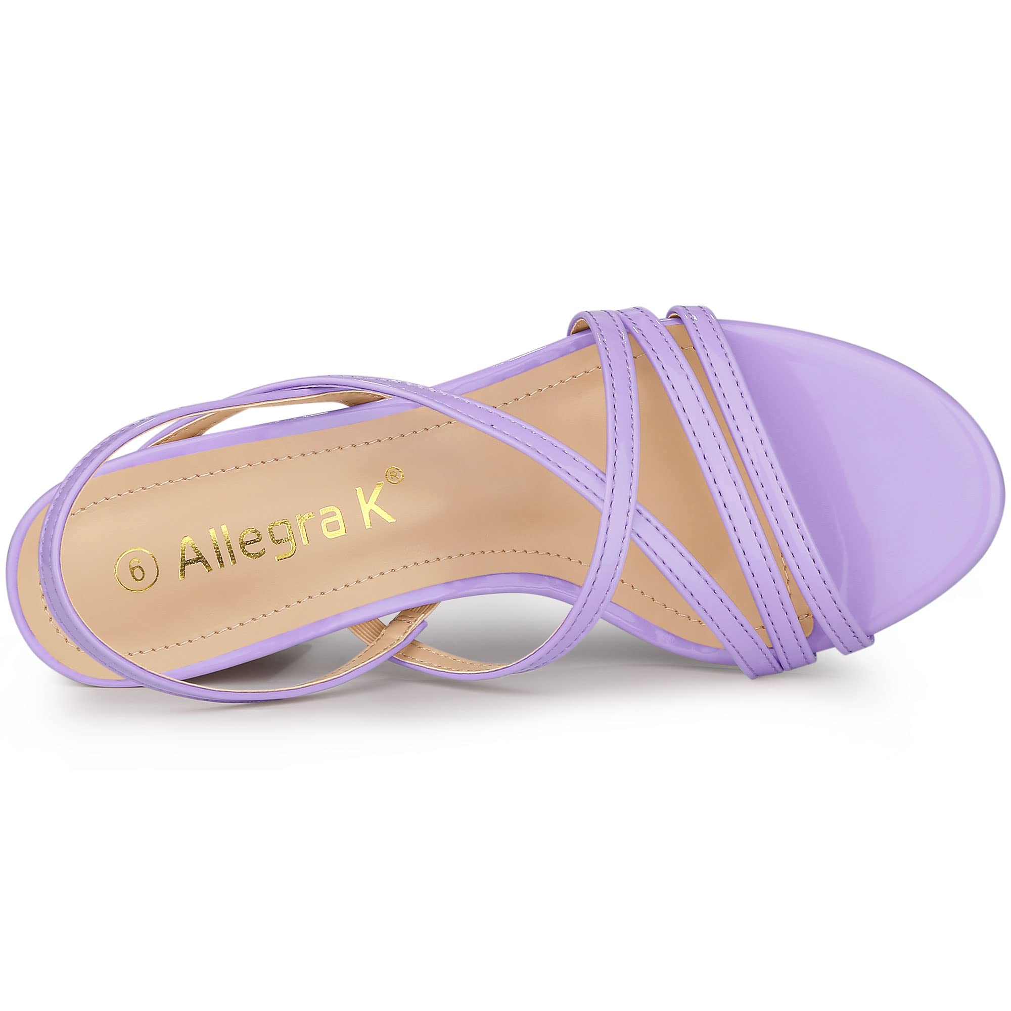 Allegra K Women's Strappy Slingback Chunky Heel Slide Sandals - Comfortable Summer Dress Shoes for Weddings, Parties & Date Nights