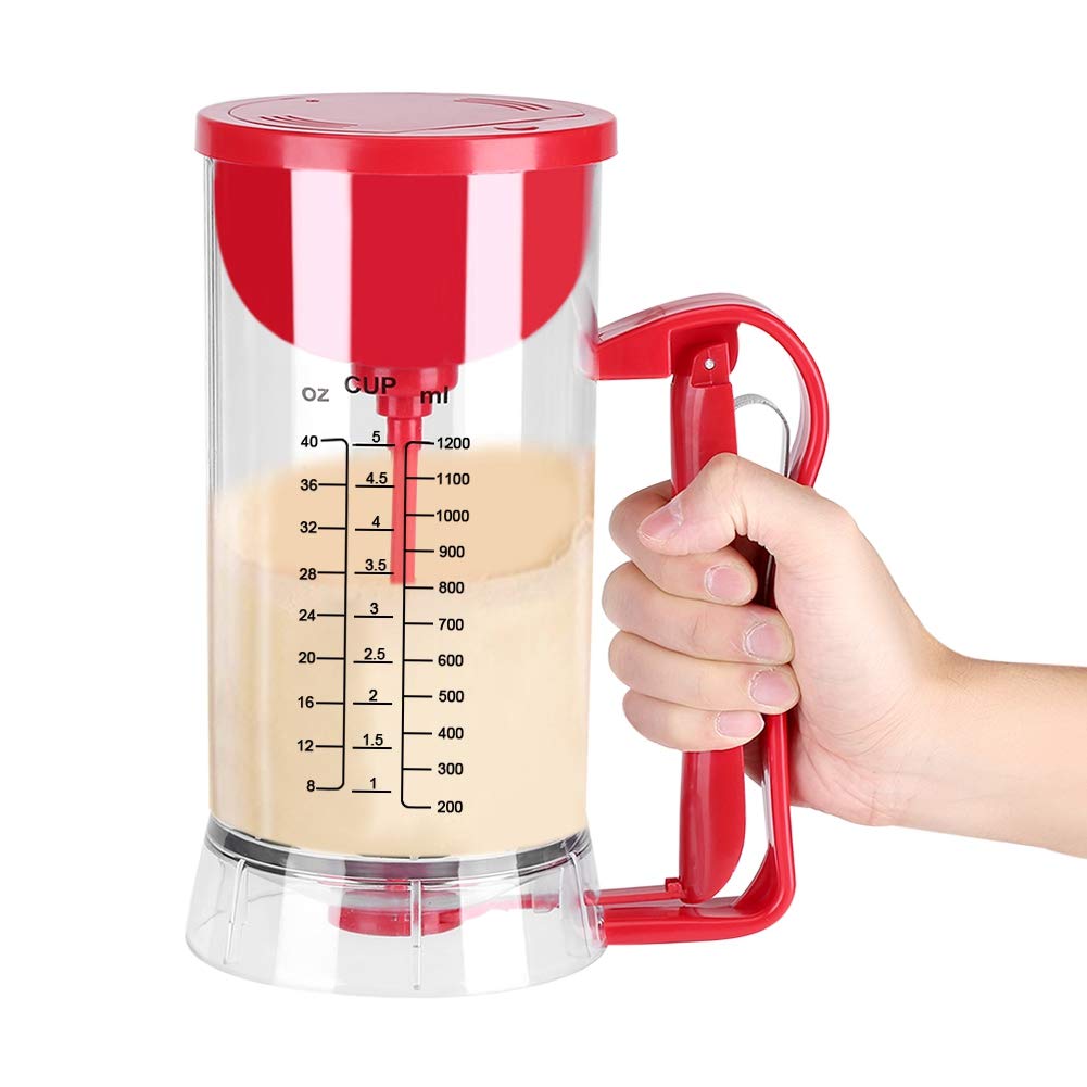 VIFERR Cordless Electric Batter Mixer & Dispenser - Battery Powered Pancake, Cupcake, Waffle Batter Maker Machine for Home Kitchen Baking | Perfect for Breakfast, Brunch, and Party Dessert Preparation