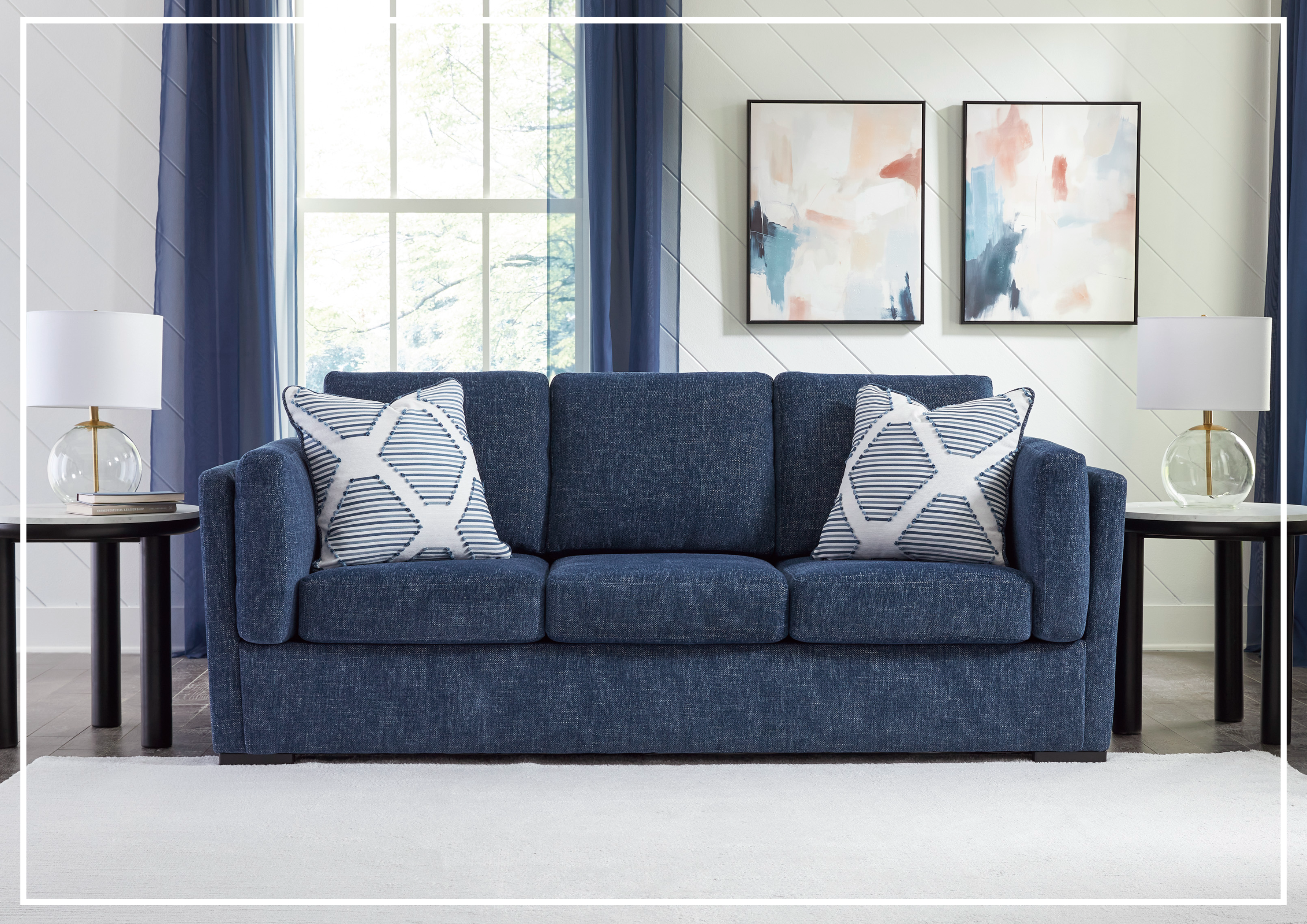 Gio Italia Eliano 3-Seater Fabric Sofa - Modern Living Room Furniture for Small Spaces | Comfortable Couch for Apartments, Condos & Cozy Homes