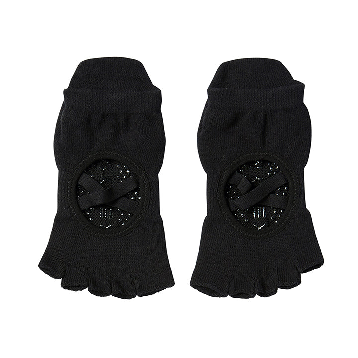 Premium Black Label Non-Slip Yoga Socks for Women - Grip Socks for Pilates, Barre & Home Workouts - Breathable Toe Grip Socks for Yoga Practice & Fitness Training