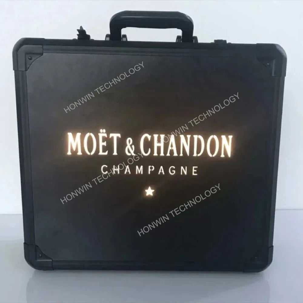 Ace of Spades LED Champagne Briefcase - 3 Bottle Whisky & Wine Carrier with Ice Rock Cooling - VIP Cocktail Presenter for Parties, Gifts & Luxury Events