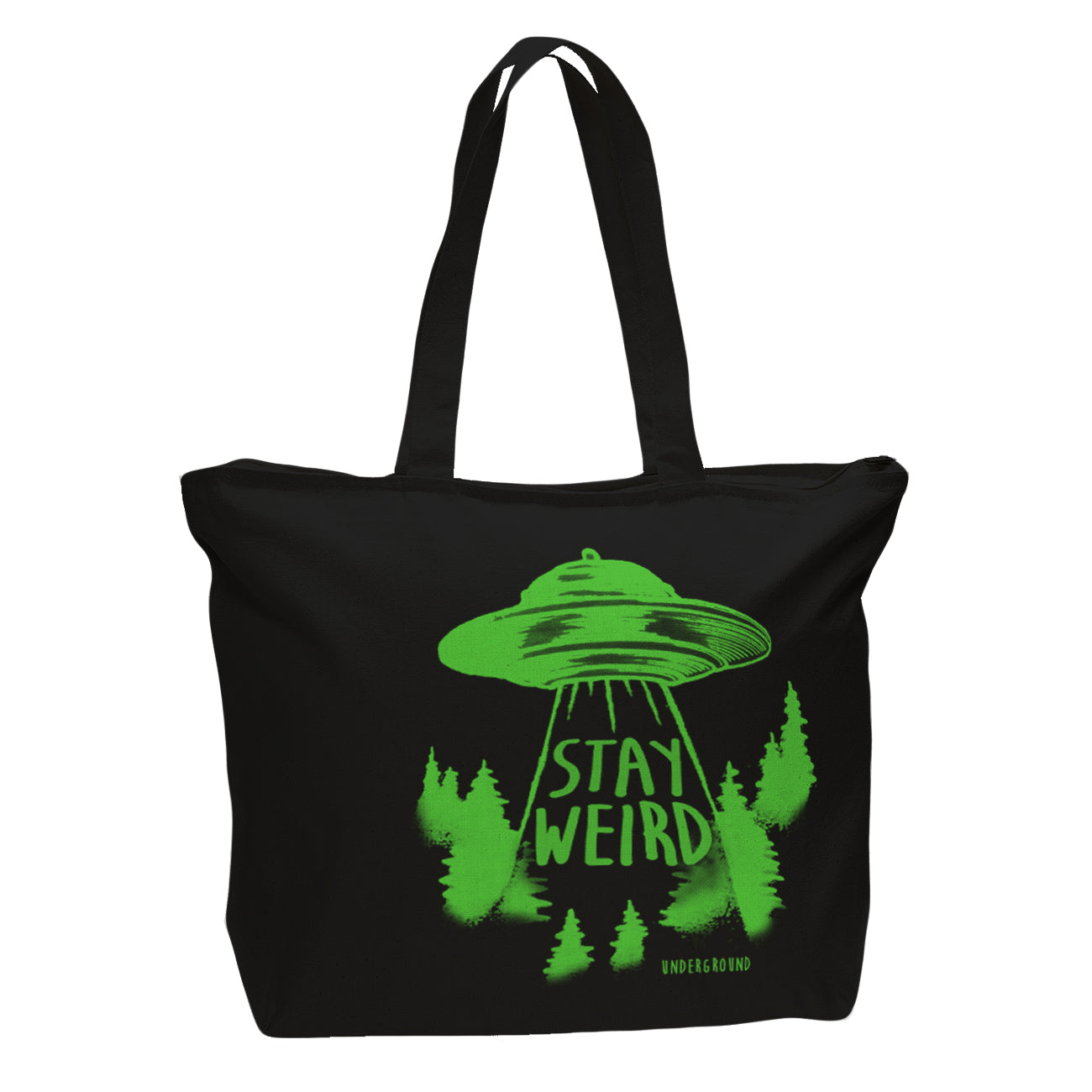 Stay Weird Tote Bag - Unique Funny Statement Shoulder Bag for Women & Men - Perfect for Grocery Shopping, Beach Trips & Everyday Use