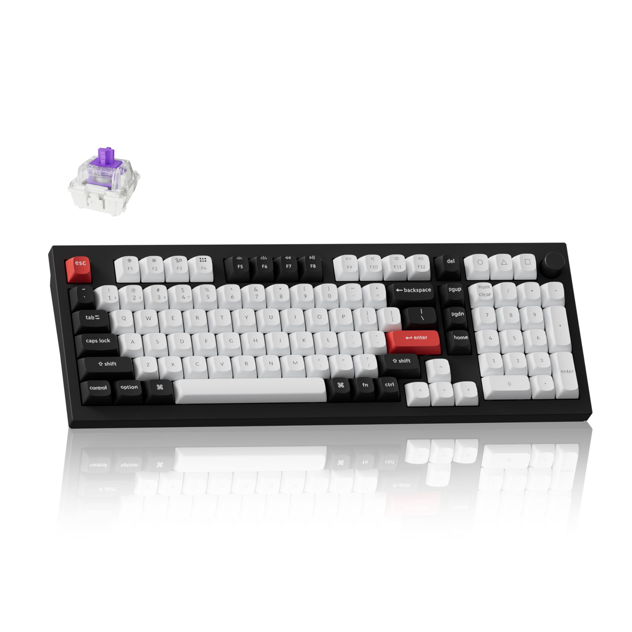 Keychron Q5 HE Wireless Gaming Keyboard with Hall Effect Gateron Double-Rail Magnetic Switches - Adjustable Actuation, 2.4GHz/Bluetooth/Wired, QMK RGB Backlit, Aluminum Frame for Mac/Windows/Linux (Black) | Perfect for Competitive Gaming, Office Work & Programming