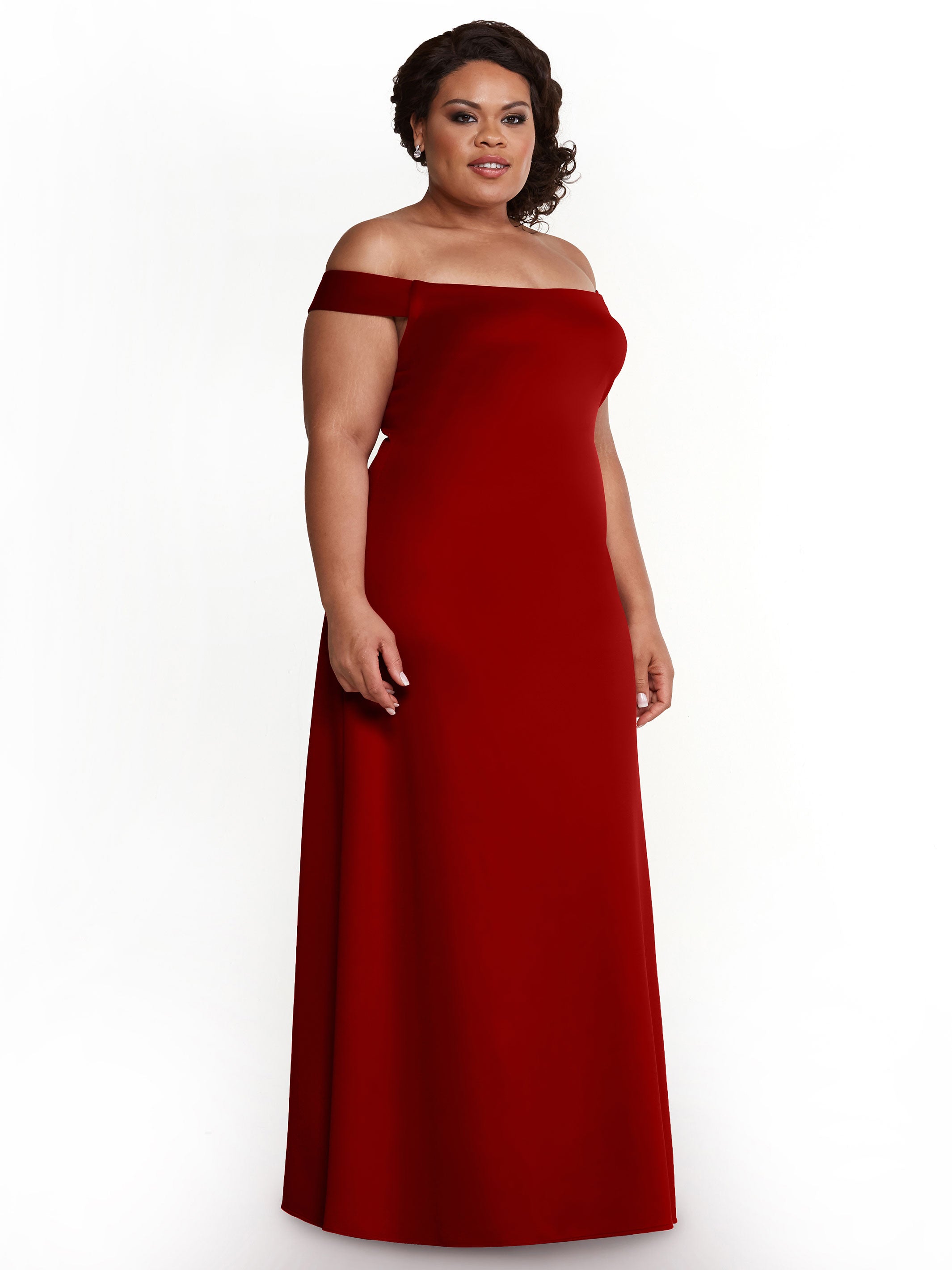Elegant Off The Shoulder Sheath Bridesmaid Dress - Double Knit Fabric for Weddings, Parties & Formal Events