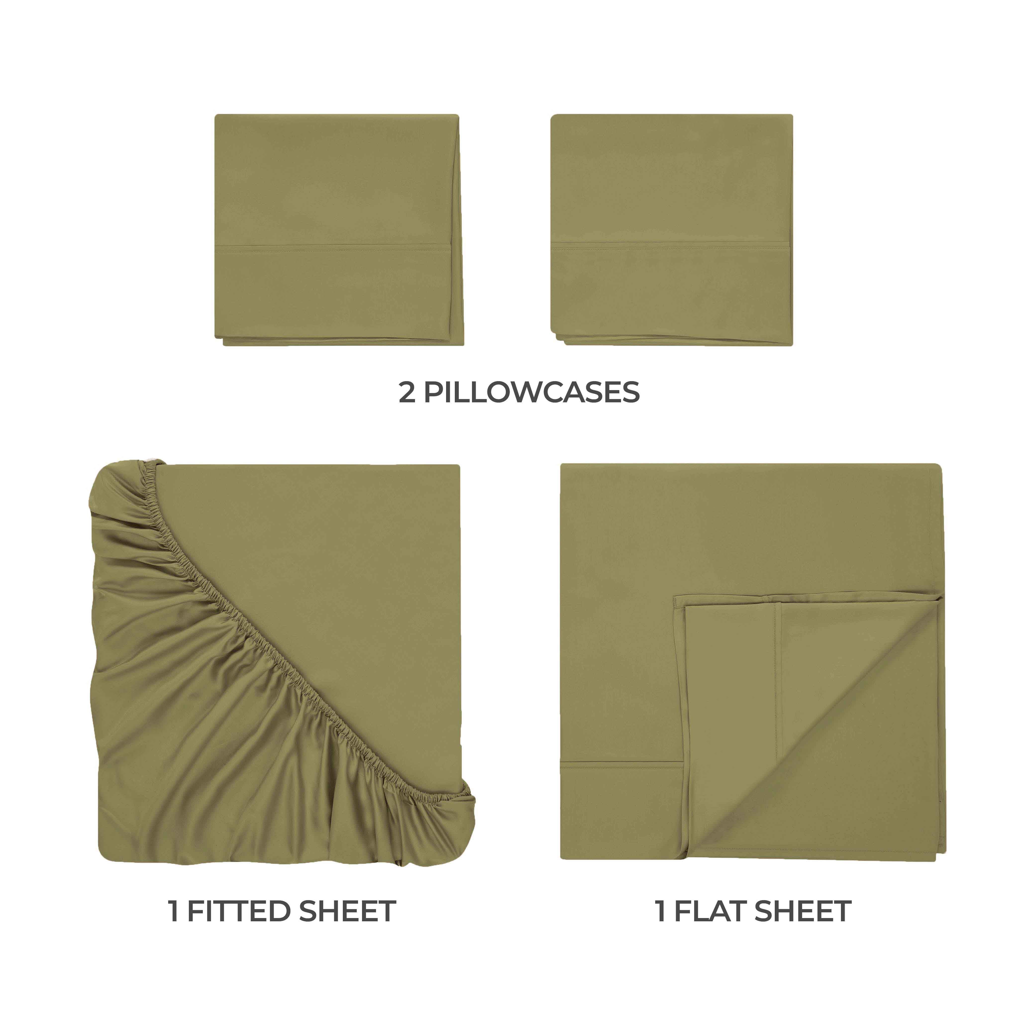 Premium 400 Thread Count Egyptian Cotton Bed Sheet Set - Soft, Breathable & Durable for Luxury Bedroom Comfort