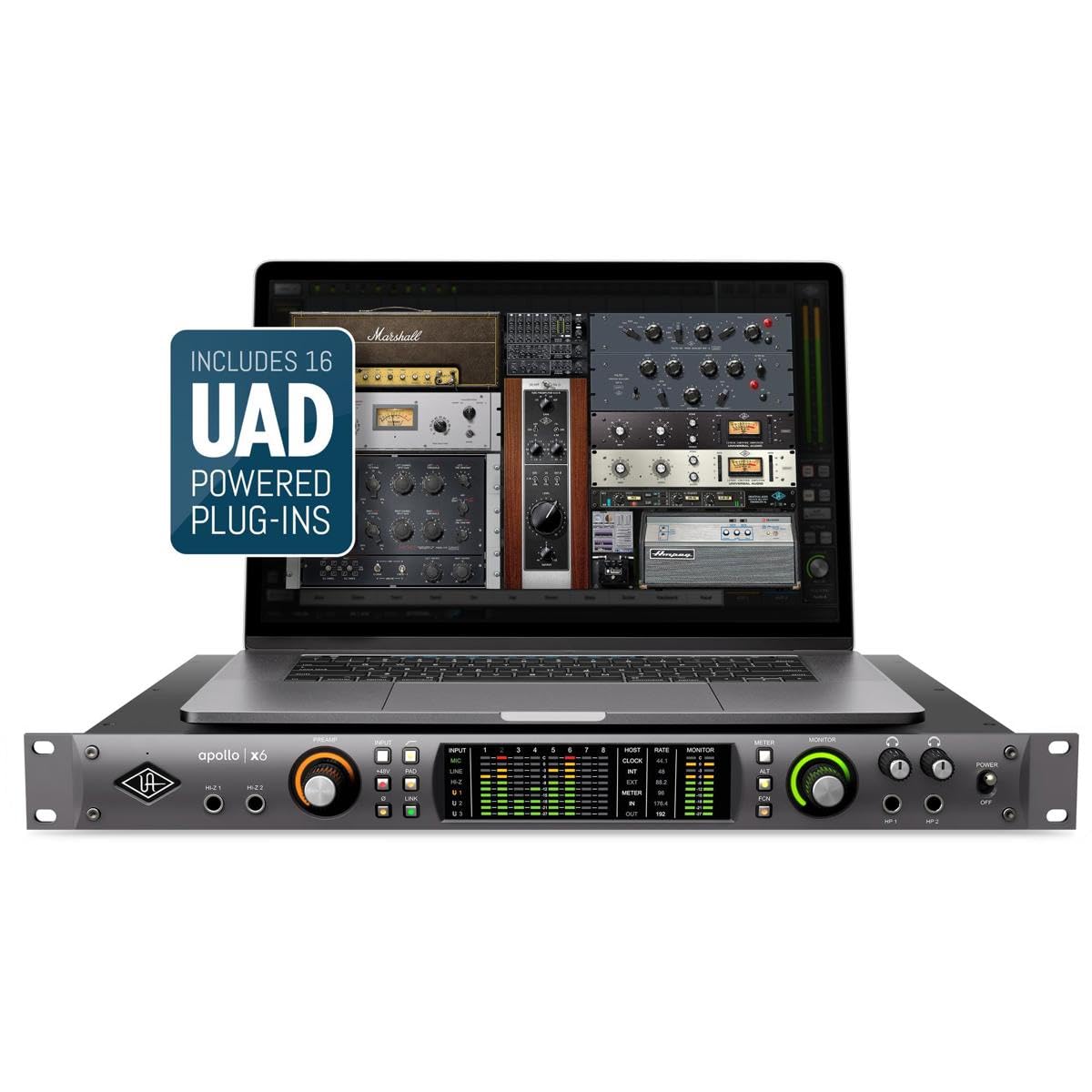 Universal Audio Apollo X6 Thunderbolt 3 Audio Interface - Professional Studio Recording & Music Production Equipment for Home & Pro Studios