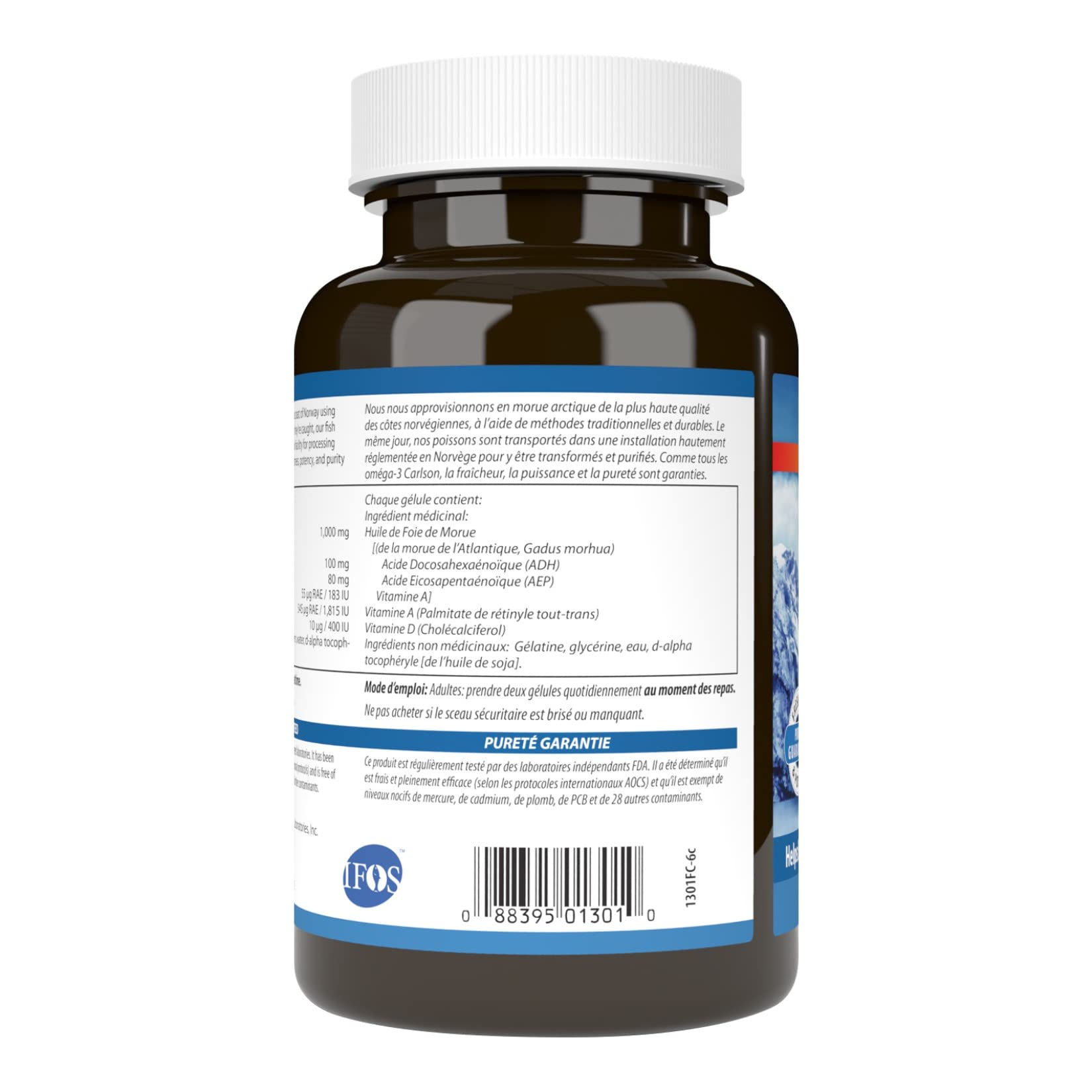 Carlson Labs Wild Norwegian Cod Liver Oil Gems 1000mg - 100 Softgels for Heart, Brain & Immune Health - Supports Joint & Bone Strength - Perfect for Daily Wellness Routine