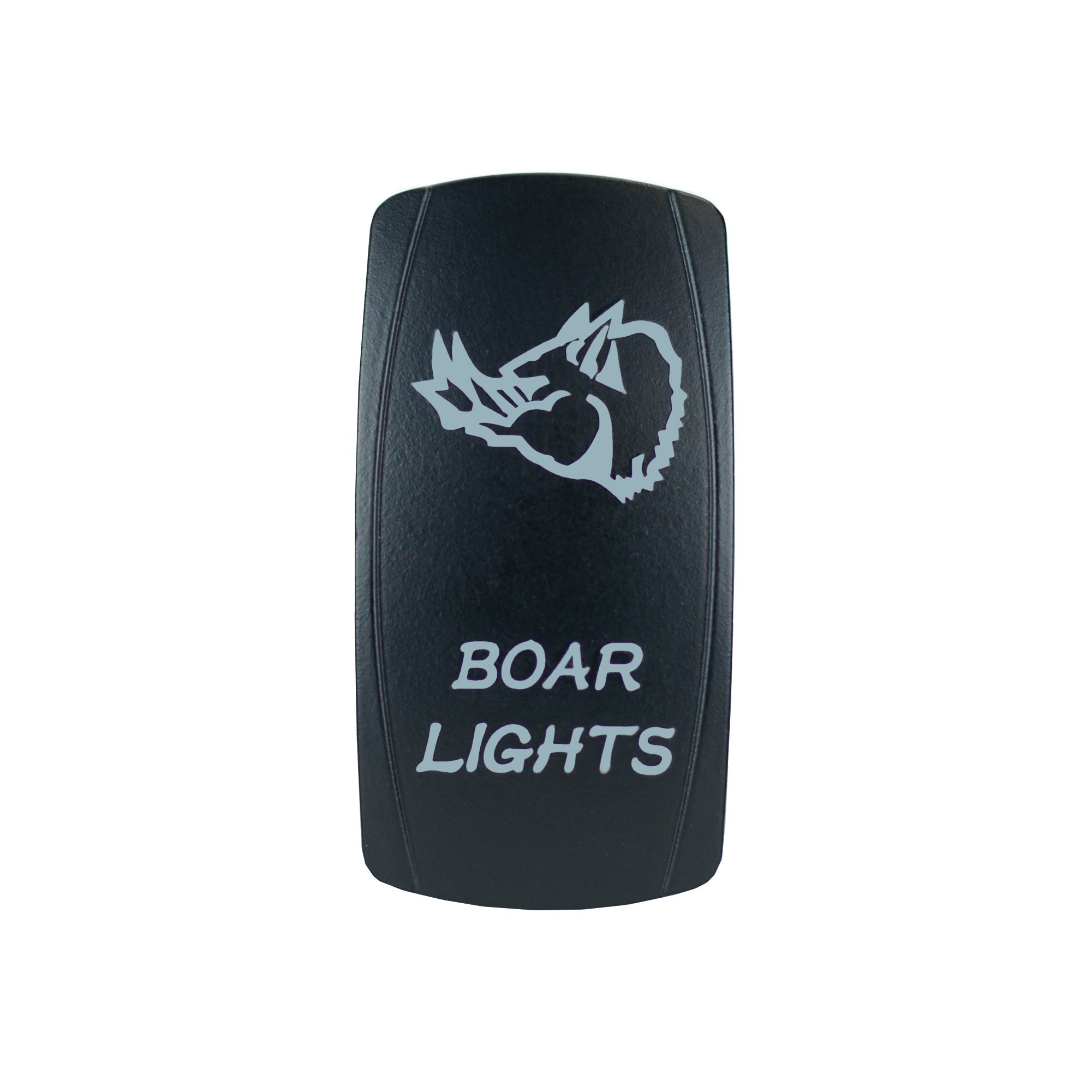STVMotorsports Laser Backlit White Rocker Switch Panel - 20A 12V On/Off LED Light for Marine, RV & Automotive Dashboard Control