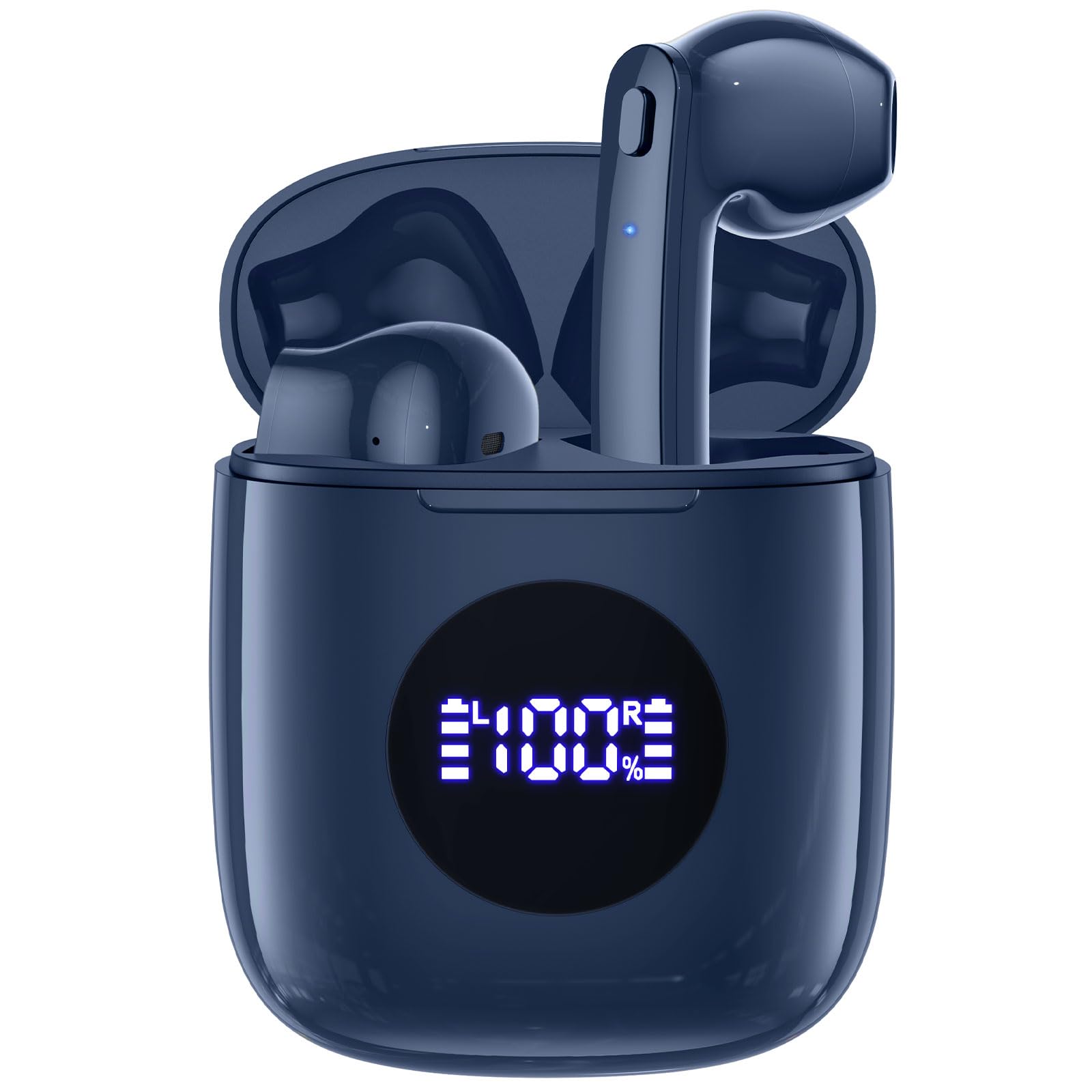CAPOXO N7 Wireless Bluetooth Earbuds - 78Hrs Playtime, IPX7 Waterproof, Wireless Charging Case, Built-in Mic for iPhone Android - Perfect for Gym, Running, Workout & Travel