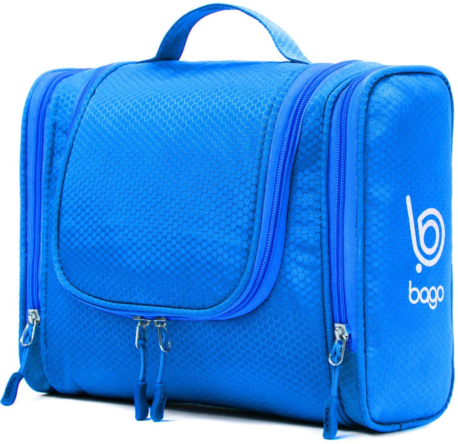 Waterproof Hanging Travel Toiletry Bag for Women & Men - Large Bathroom Organizer with Multiple Pockets | Perfect for Makeup, Shampoo & Toiletries Storage | Ideal for Air Travel, Camping & Gym (Blue)
