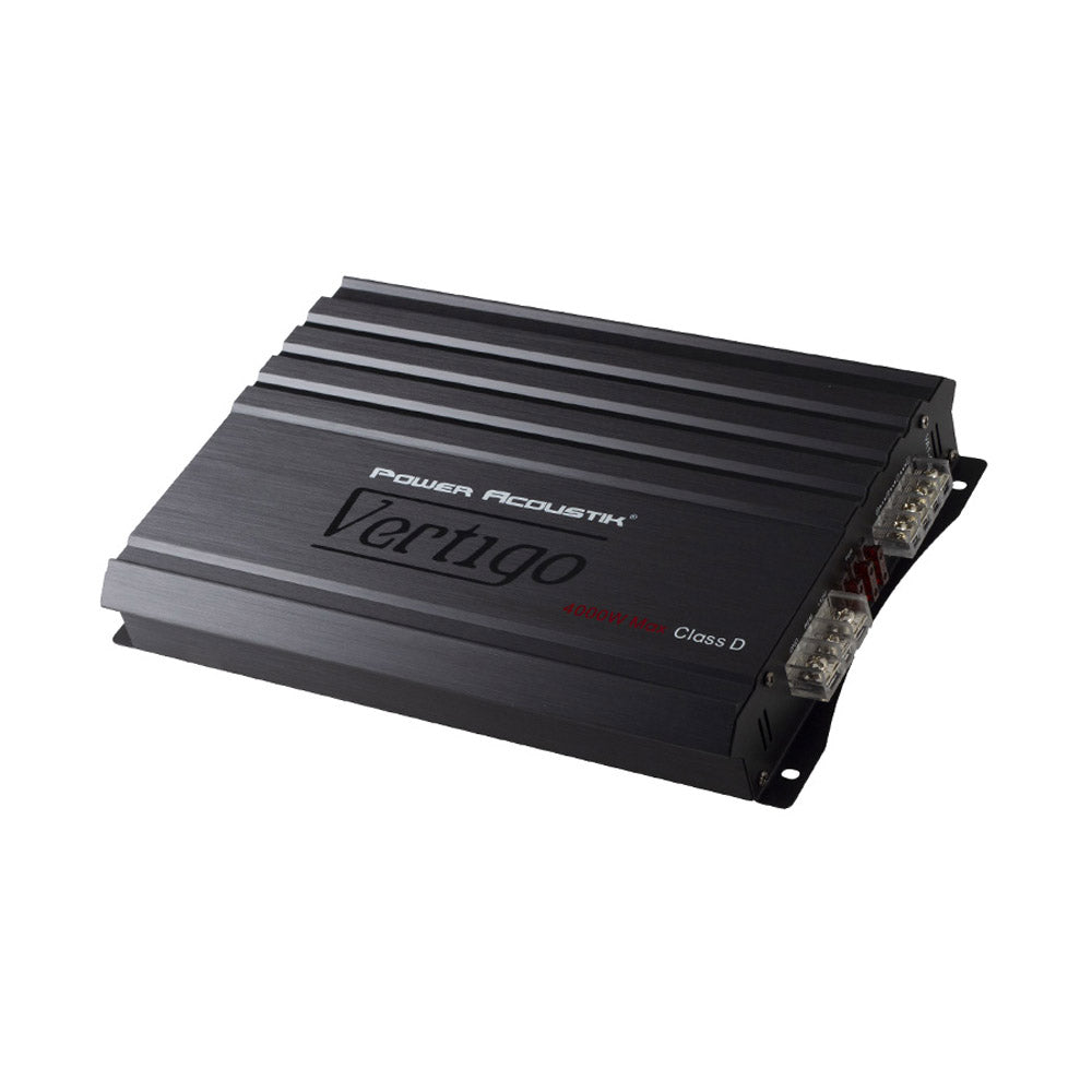 Power Acoustik VA1 4000D Class D 4000W Monoblock Car Amplifier with Bass Remote - High Power Audio for Car Stereo & Subwoofer Systems